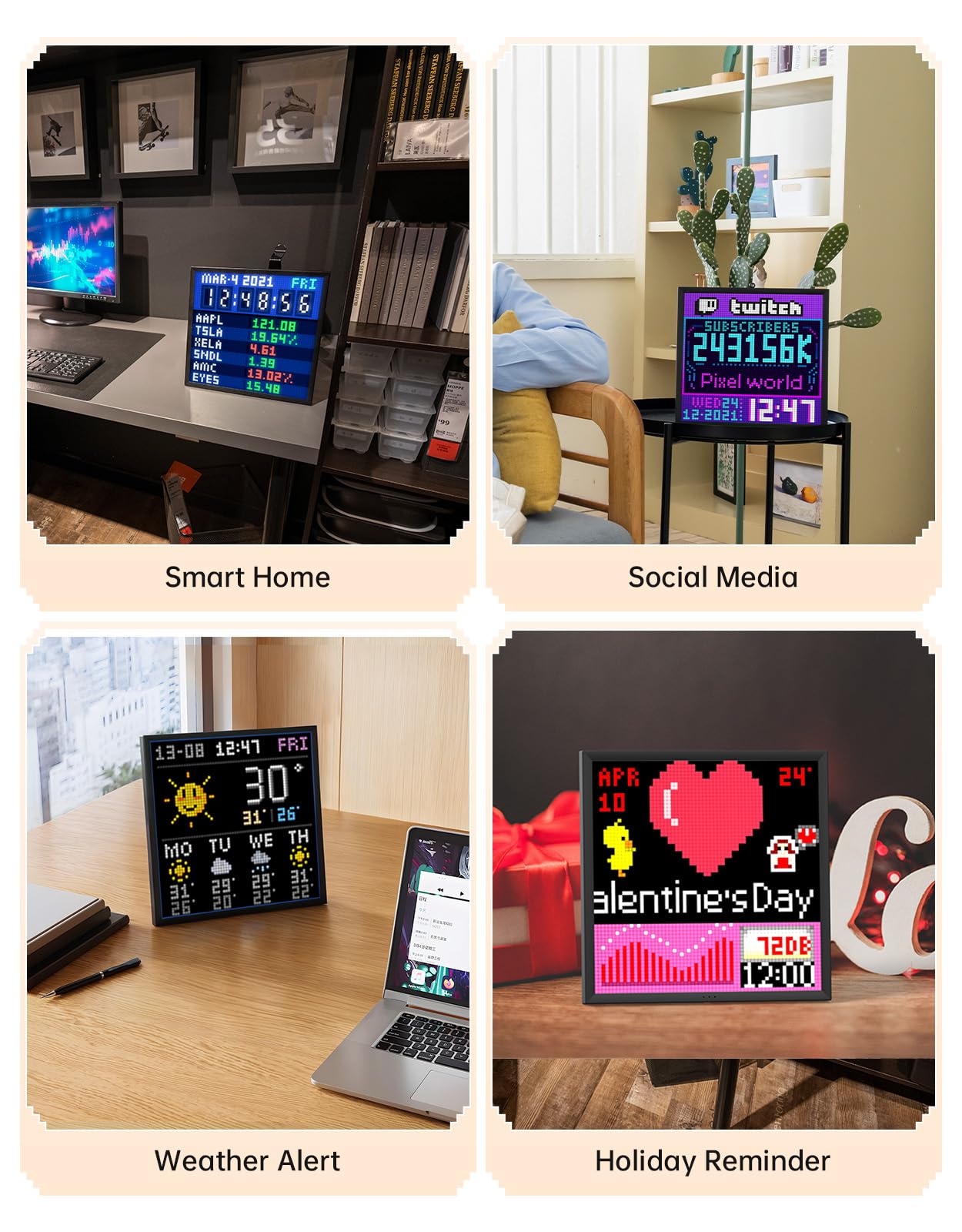 Divoom Pixoo-64 - WiFi Pixel Cloud Digital Frame with APP Control - Divoom Official Product View 5