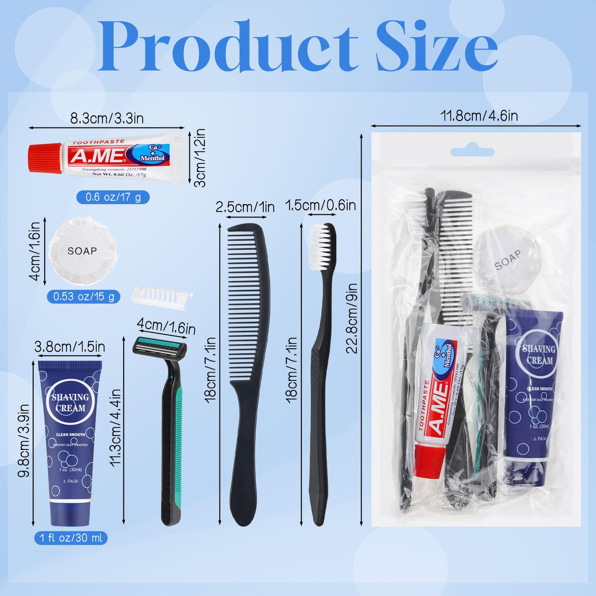 Hygiene Kits for Homeless Care Package Travel Size - RSQAZQ Official Imagery - 3