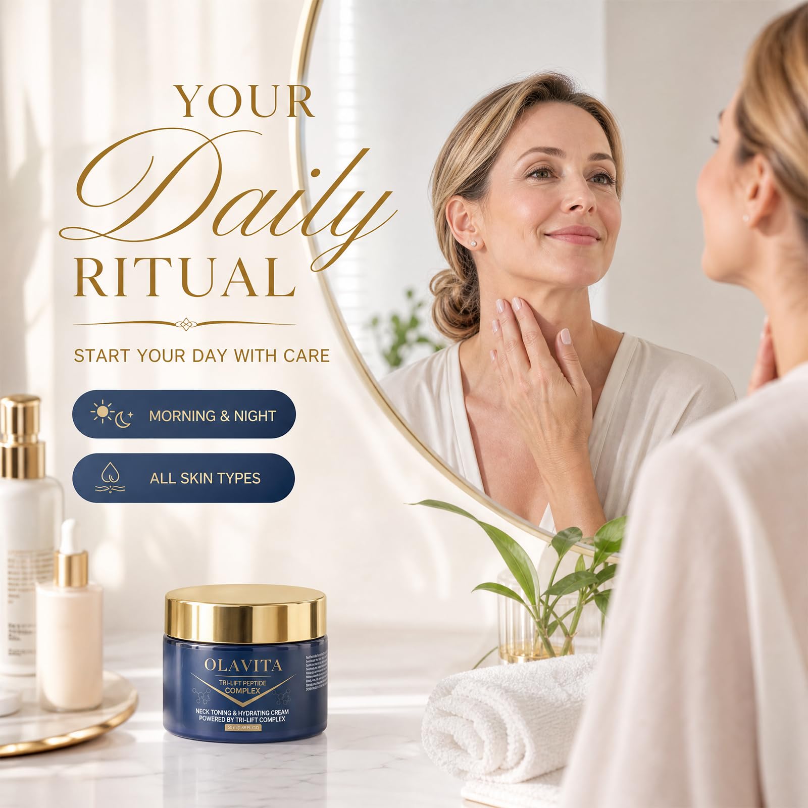 OLAVITA Tri lift Peptide Complex Cream Anti Aging Peptide - OLAVITA Official Imagery - 6