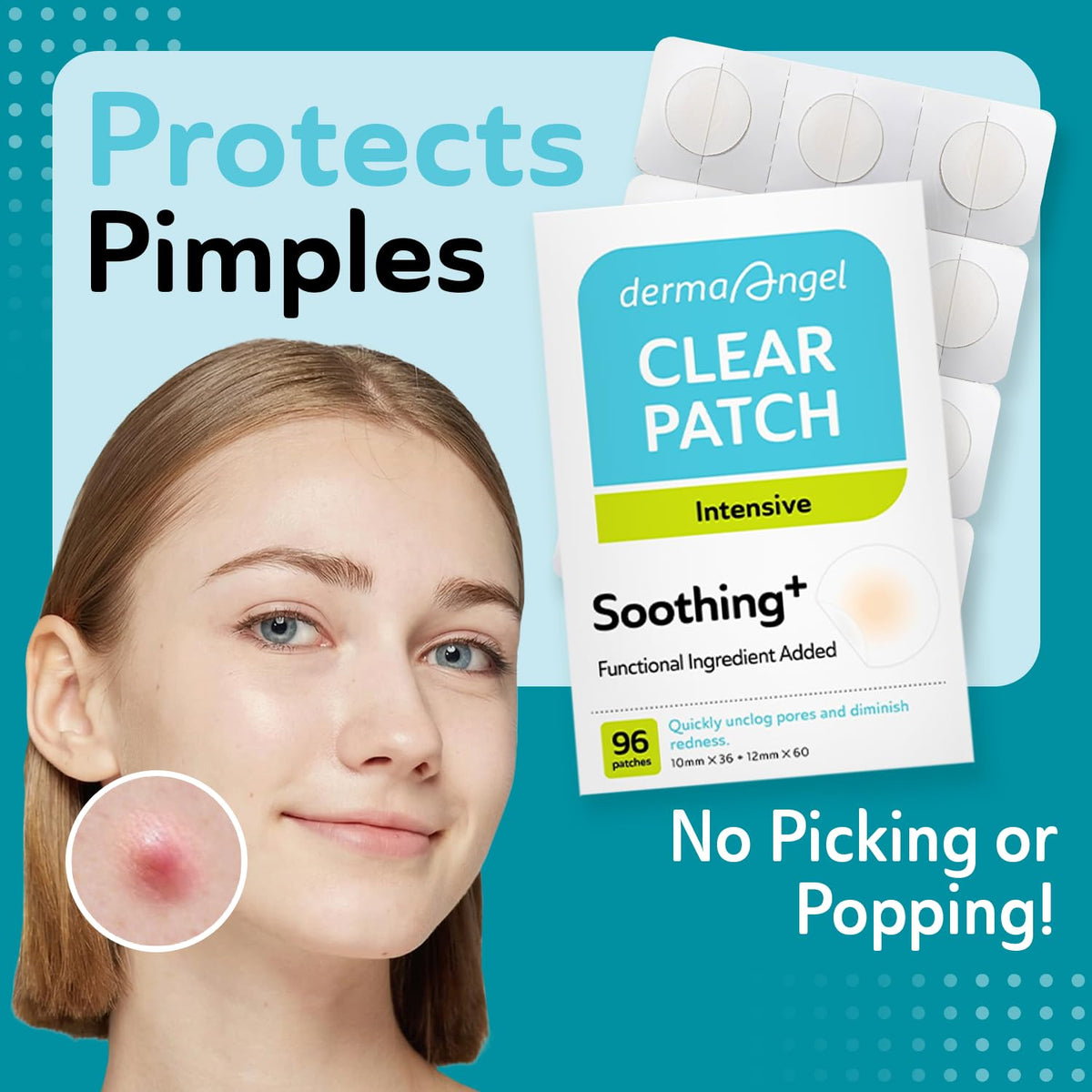 Invisible Salicylic Acid Pimple Patches for Face - DERMA ANGEL Official Imagery - 3