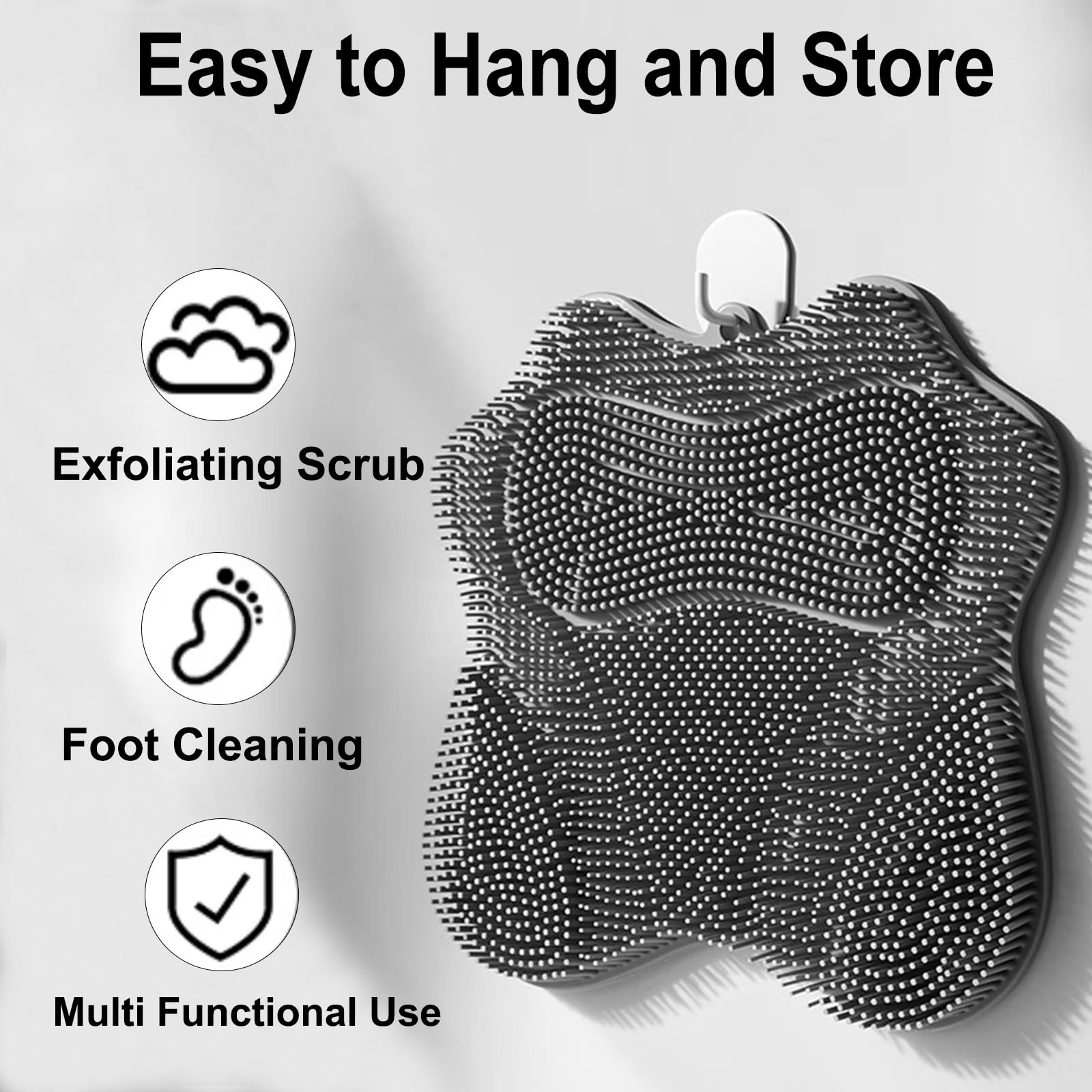 Easkite Shower Foot Scrubber Mat with Suction Cups
