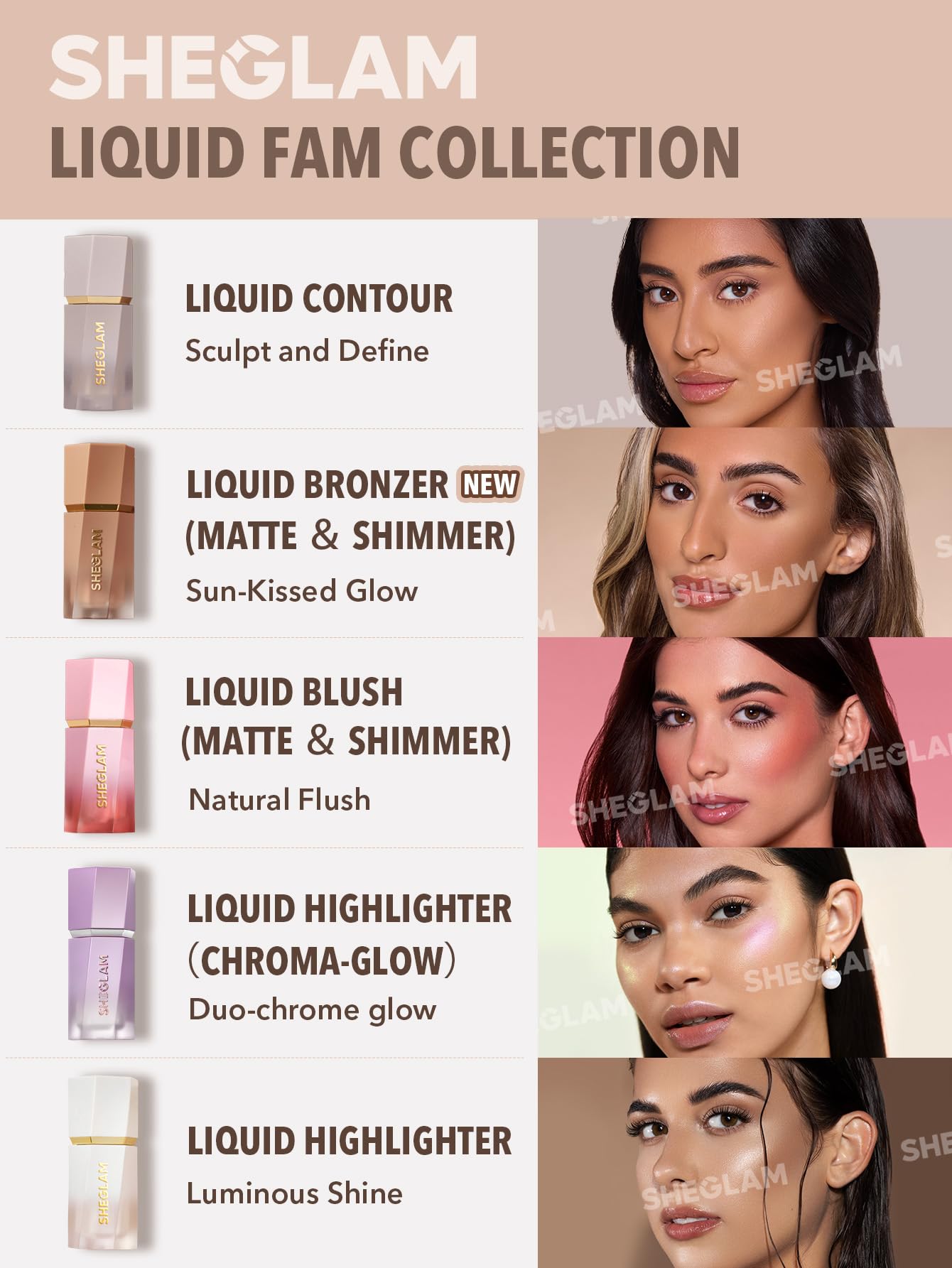 SHEGLAM Sun Sculpt Cool Toned Liquid Contour Stick Long Lasting Cream - View 5