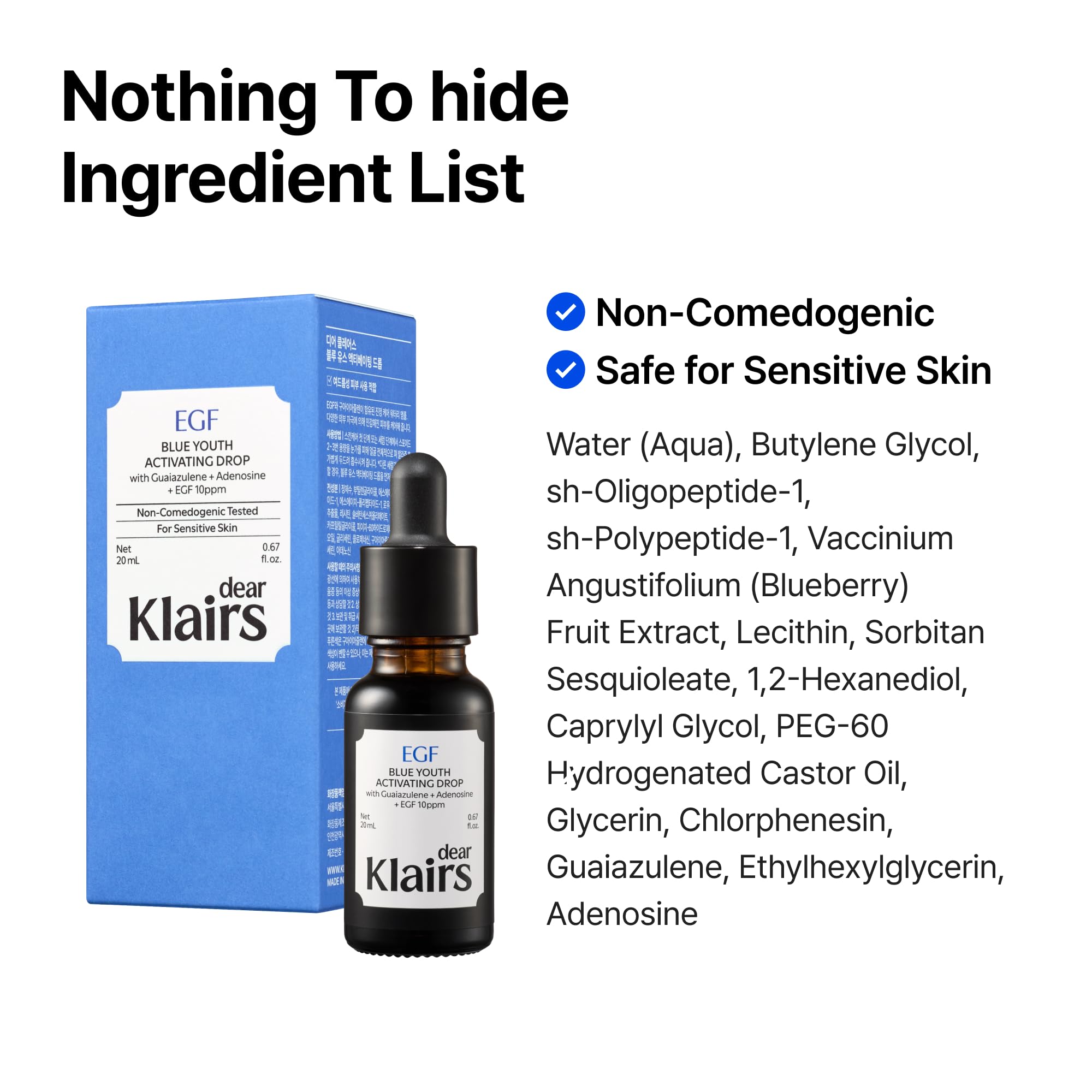 DearKlairs EGF Serum - Blue Youth Activating Drop & 1.69 Fl Oz - DearKlairs Official Product View 10