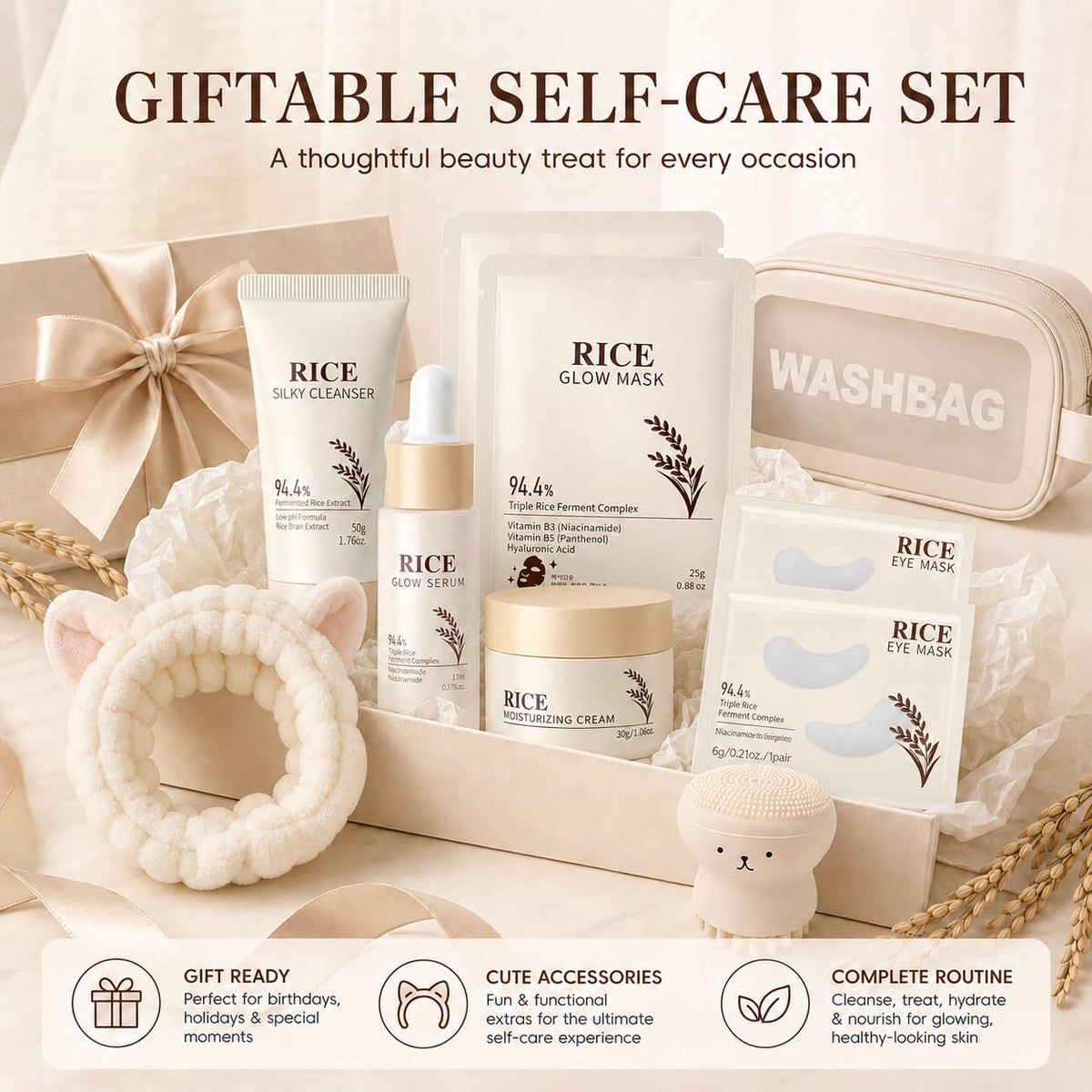 10PCS Rice Skincare Sets Korean Skin Care Kit Face Care Set - MrCuvaryas Official Imagery - 8