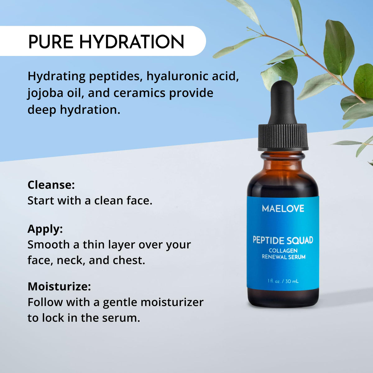 MAELOVE Peptide Squad Collagen Renewal Serum 1 fl oz - MAELOVE Official Imagery - 6