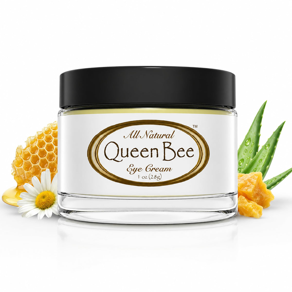 Queen Bee Organic Under Eye Cream for Dark Circles Wrinkles - Vivid Health Nutrition Official Imagery - 2
