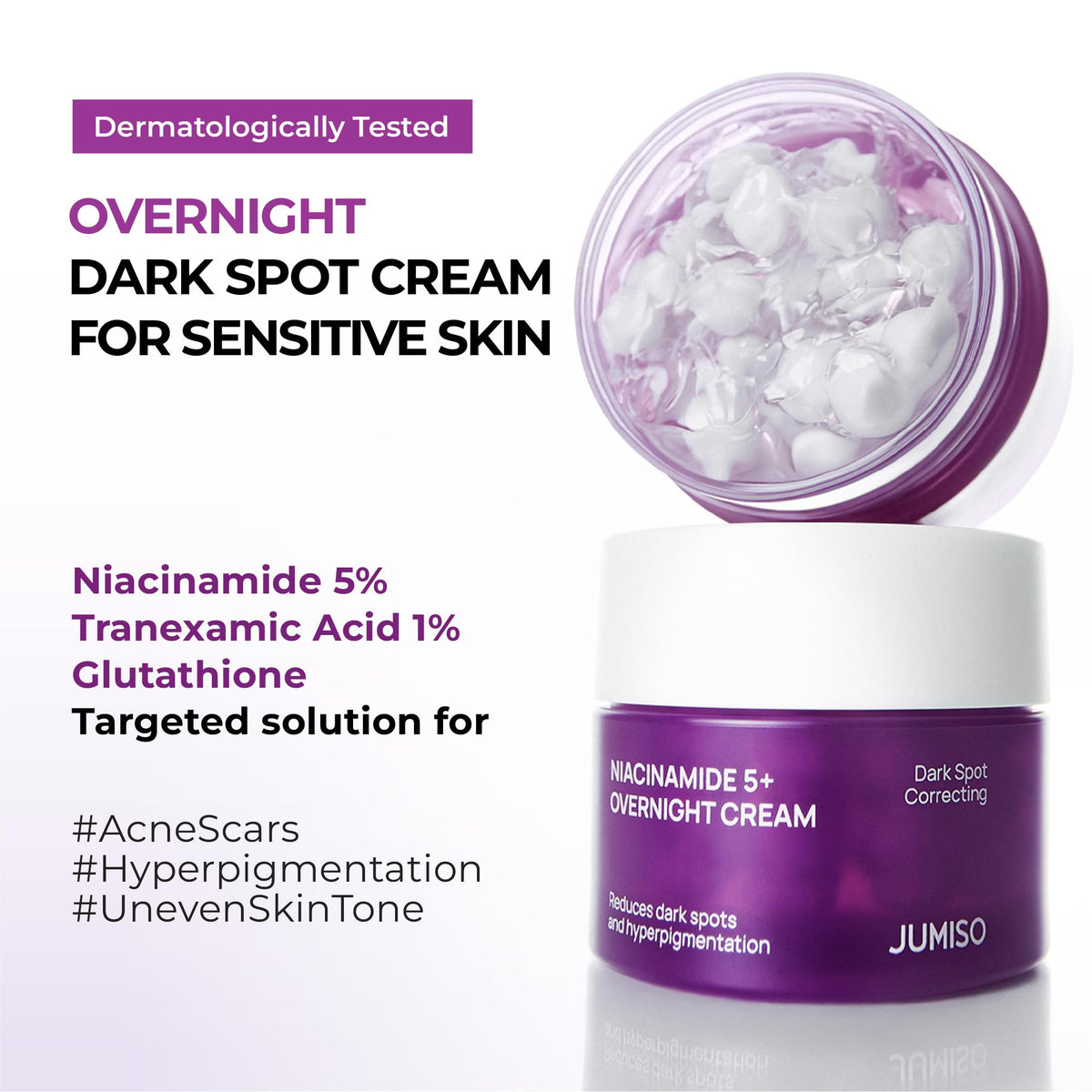 JUMISO Niacinamide Overnight Sleeping Mask Capsule Cream - JUMISO Official Imagery - 3