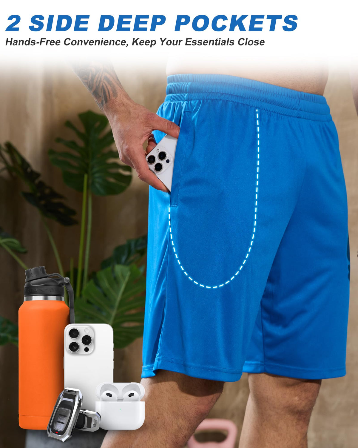 BALENNZ 7 Pack Mens Basketball Shorts with Pockets Athletic - BALENNZ Official Imagery - 3
