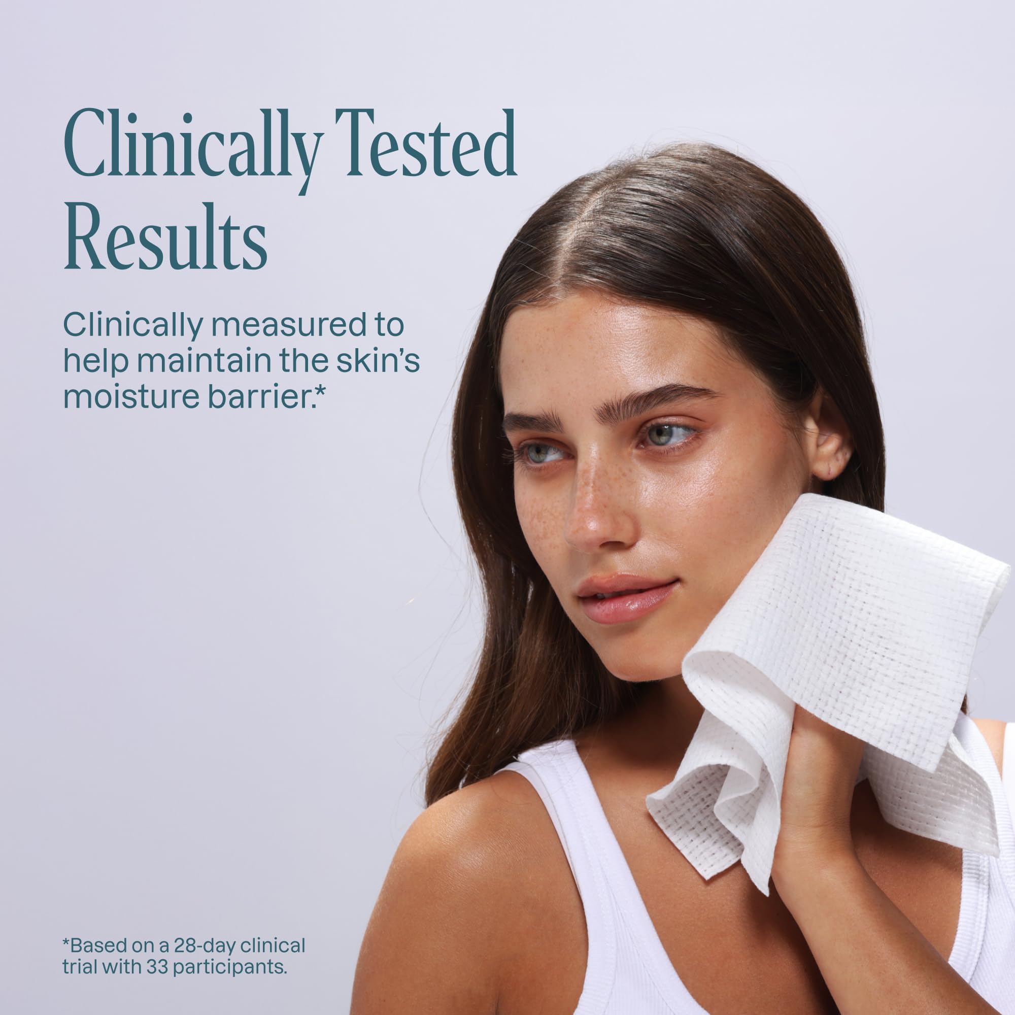 Cliganic Face Towels XL, Disposable Makeup Remover, Soft Dry Wipes, 50 ct - Cliganic Official Product View 7