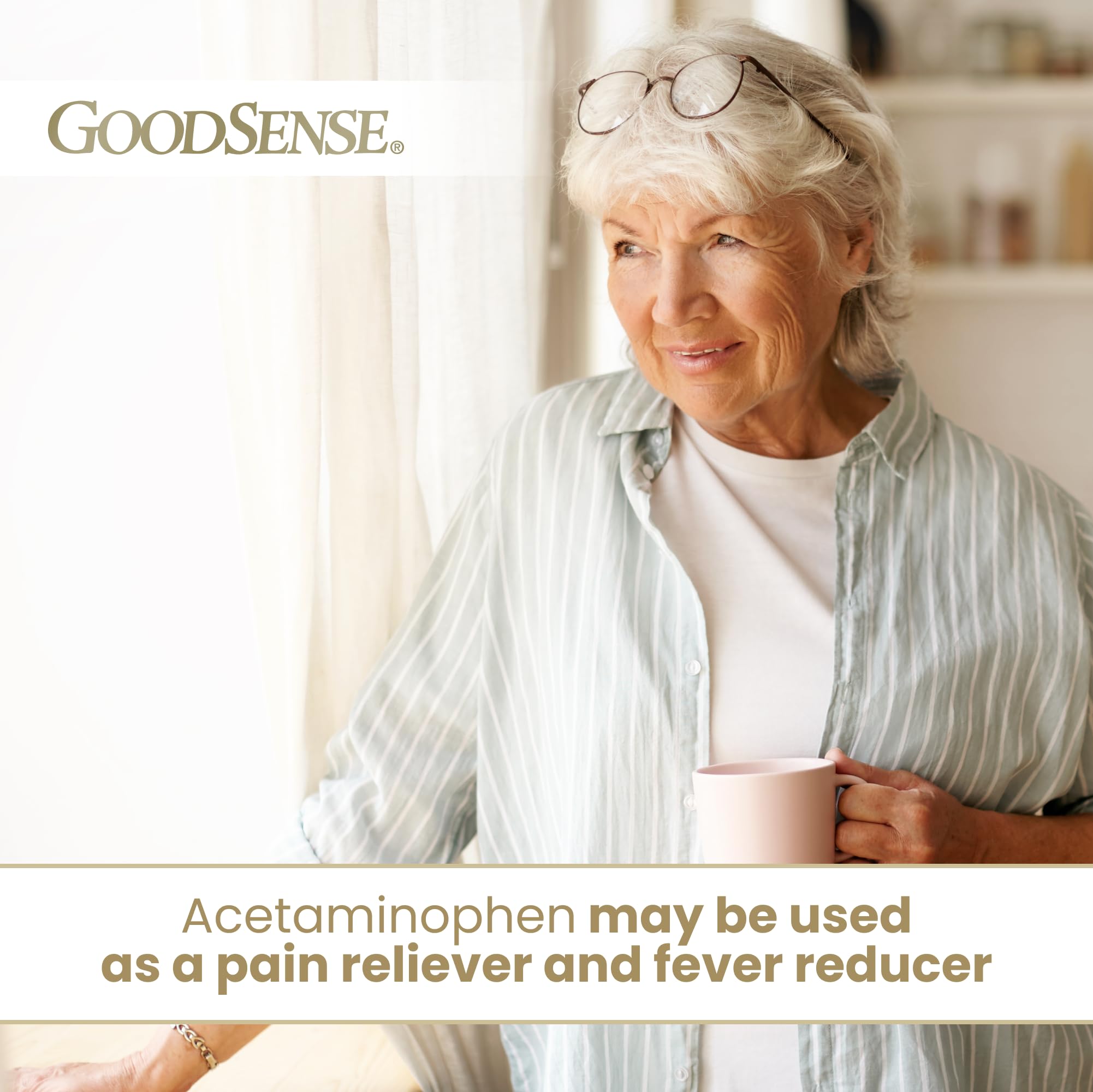 GoodSense Extra Strength Pain Relief, Acetaminophen Caplets, 500 mg, 500 Count