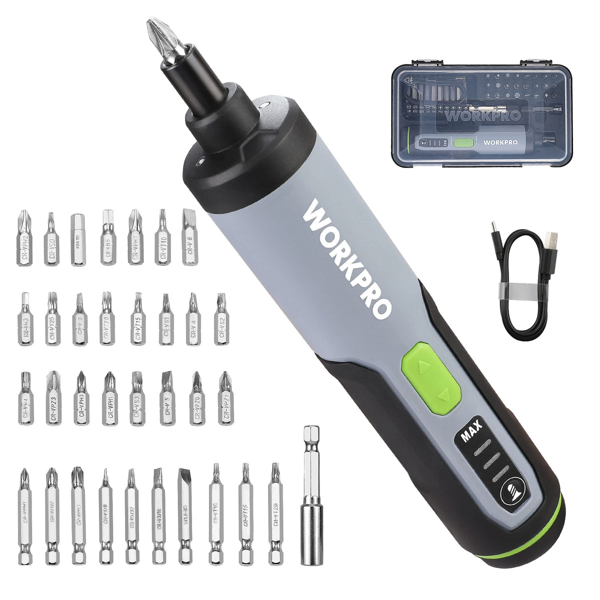 WORKPRO 4V Electric Screwdriver Rechargeable Cordless - WORKPRO Official Imagery - 2