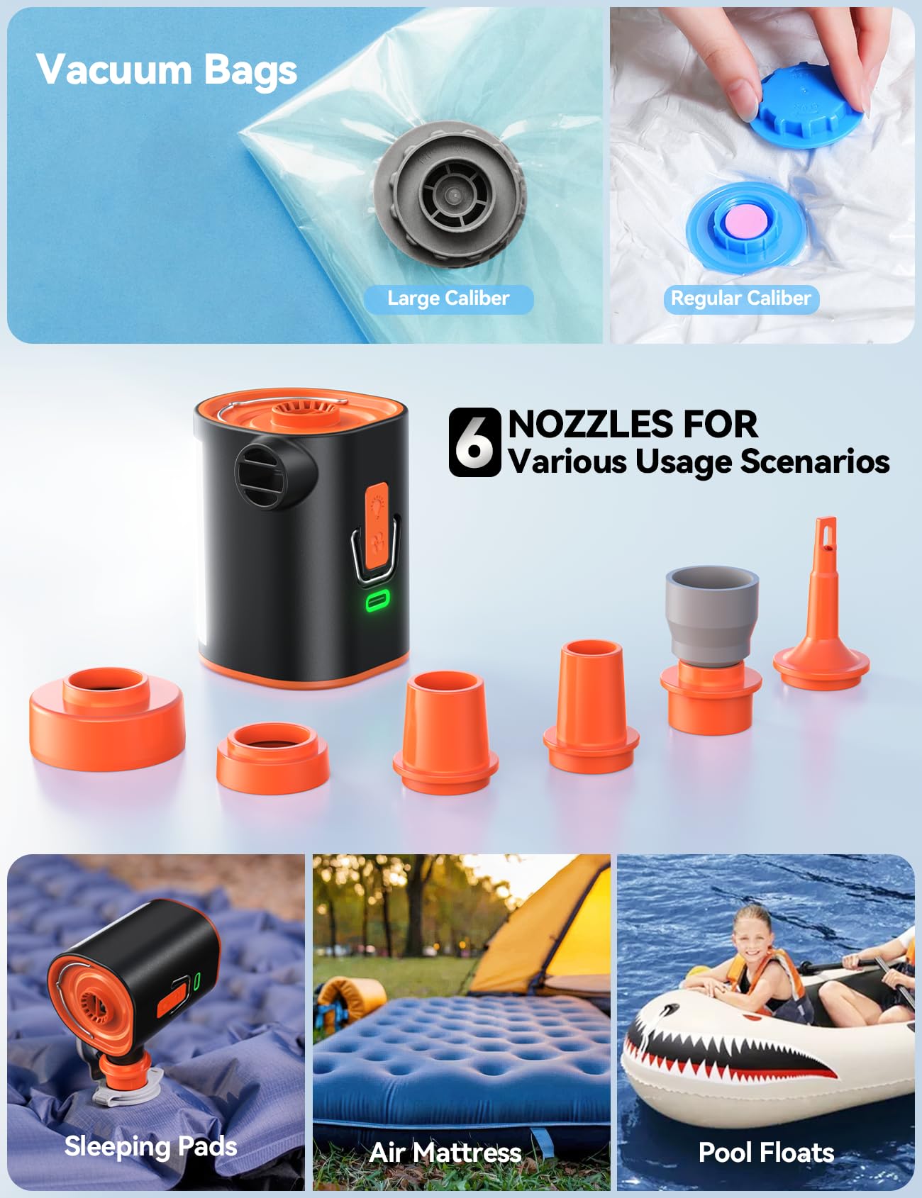 JOYROOM Air Pump for Inflatables with Upgraded 3600mAh 5C Power Batter - View 6