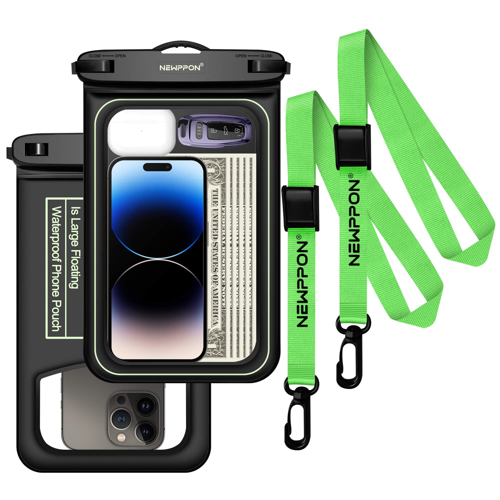 6 Pack 8.5" Waterproof Cell Phone Pouch - newppon Official Product View 10