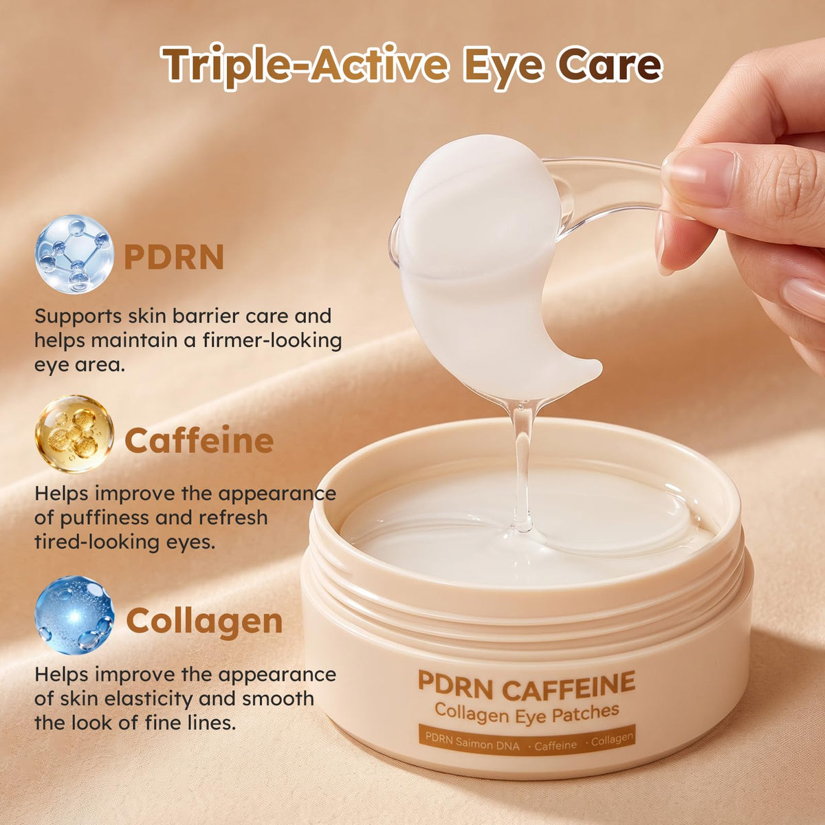 PDRN Caffeine Collagen Eye Patches for Puffy Eyes - Jessasjet Official Imagery - 5