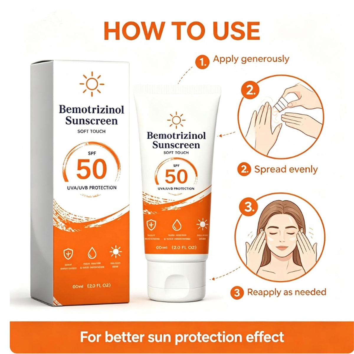 Sunscreen SPF 50 Face Body Sun Care Lotion Water Sweat - Bemotrizinol Sunscreen Official Imagery - 6