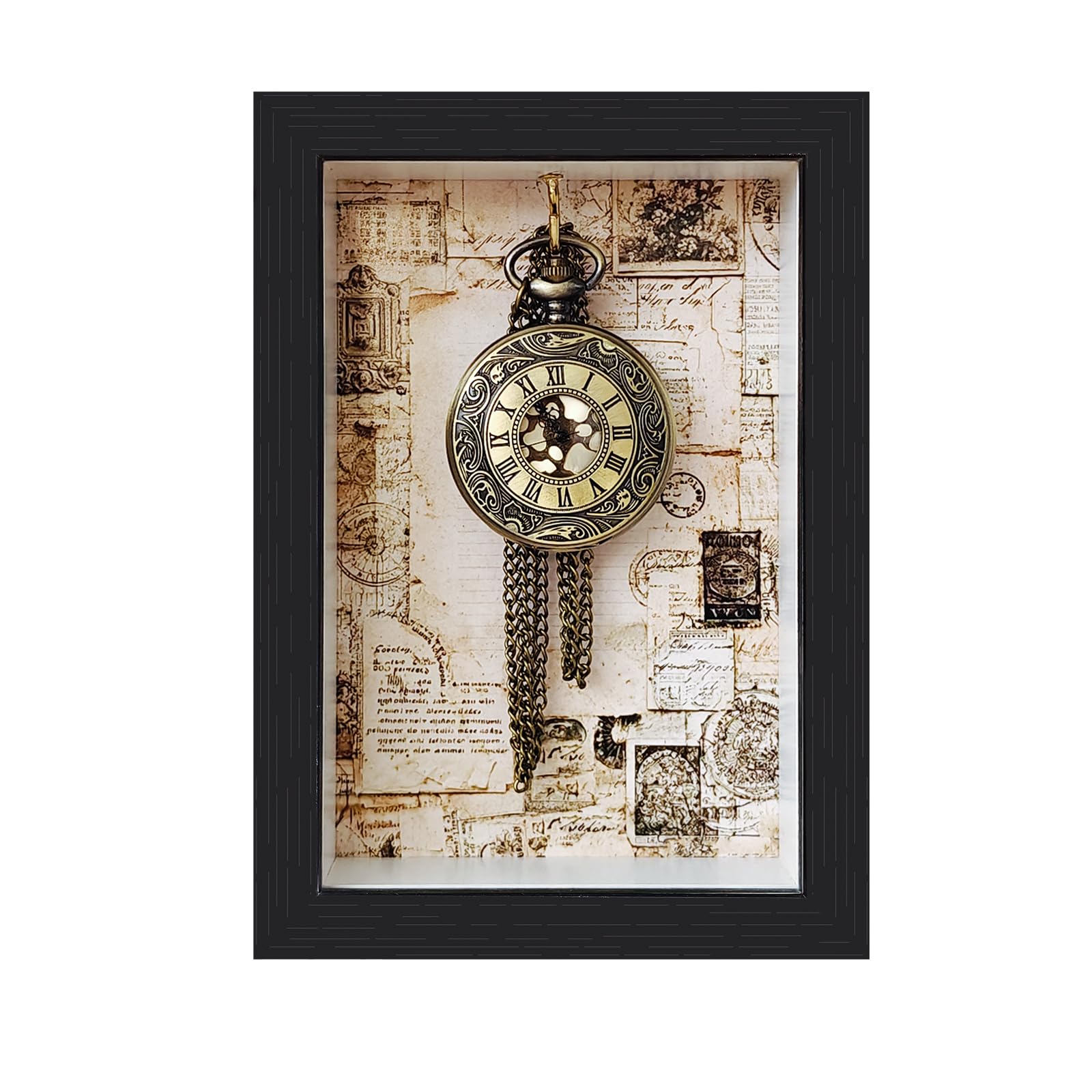 Pocket Watch Display Case,Wood Pocket Watch Box,Wall Cabinet - Product Imagery