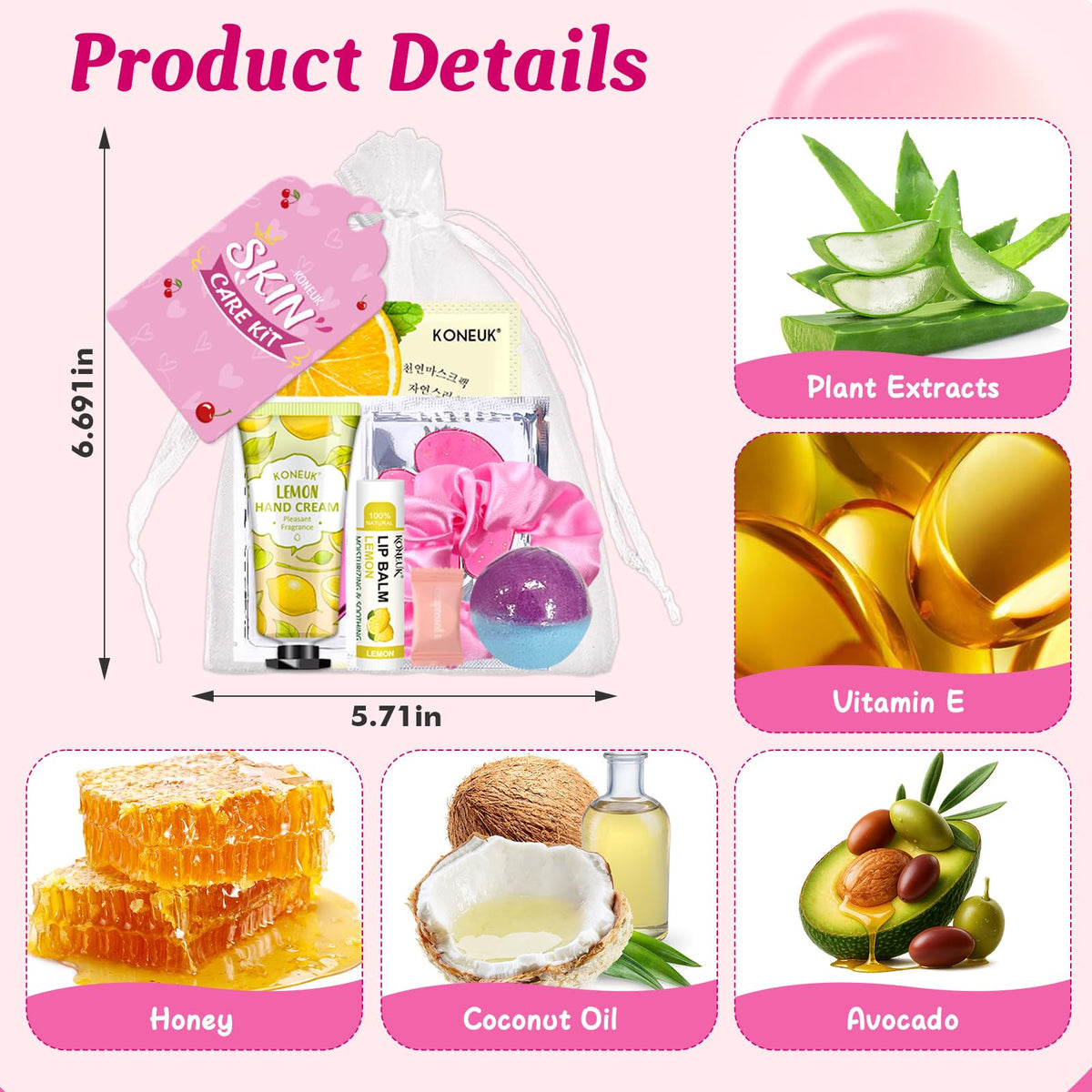60PCS Spa Party Supplies for Girls Sleepover Party Supplies - KONEUK Official Imagery - 6