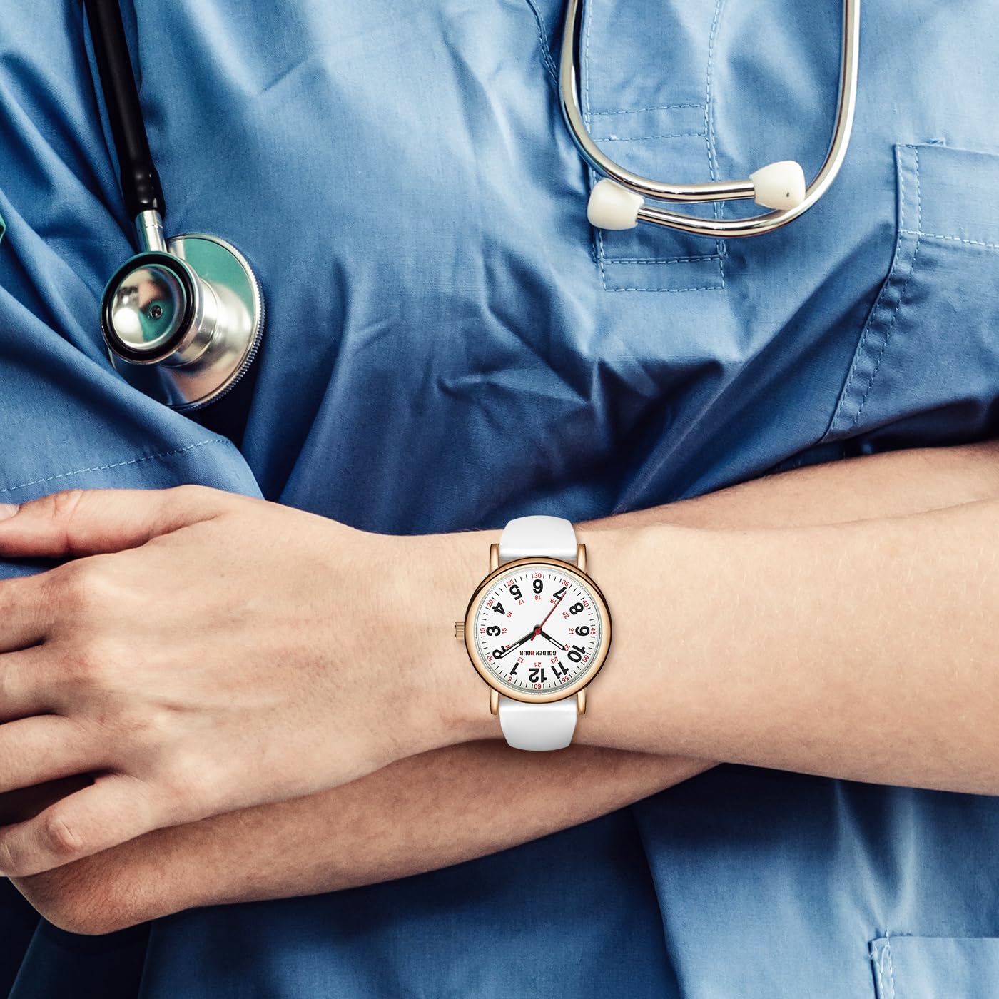 GOLDEN HOUR Waterproof Nurse Watch for Medical Professionals, Students - View 8