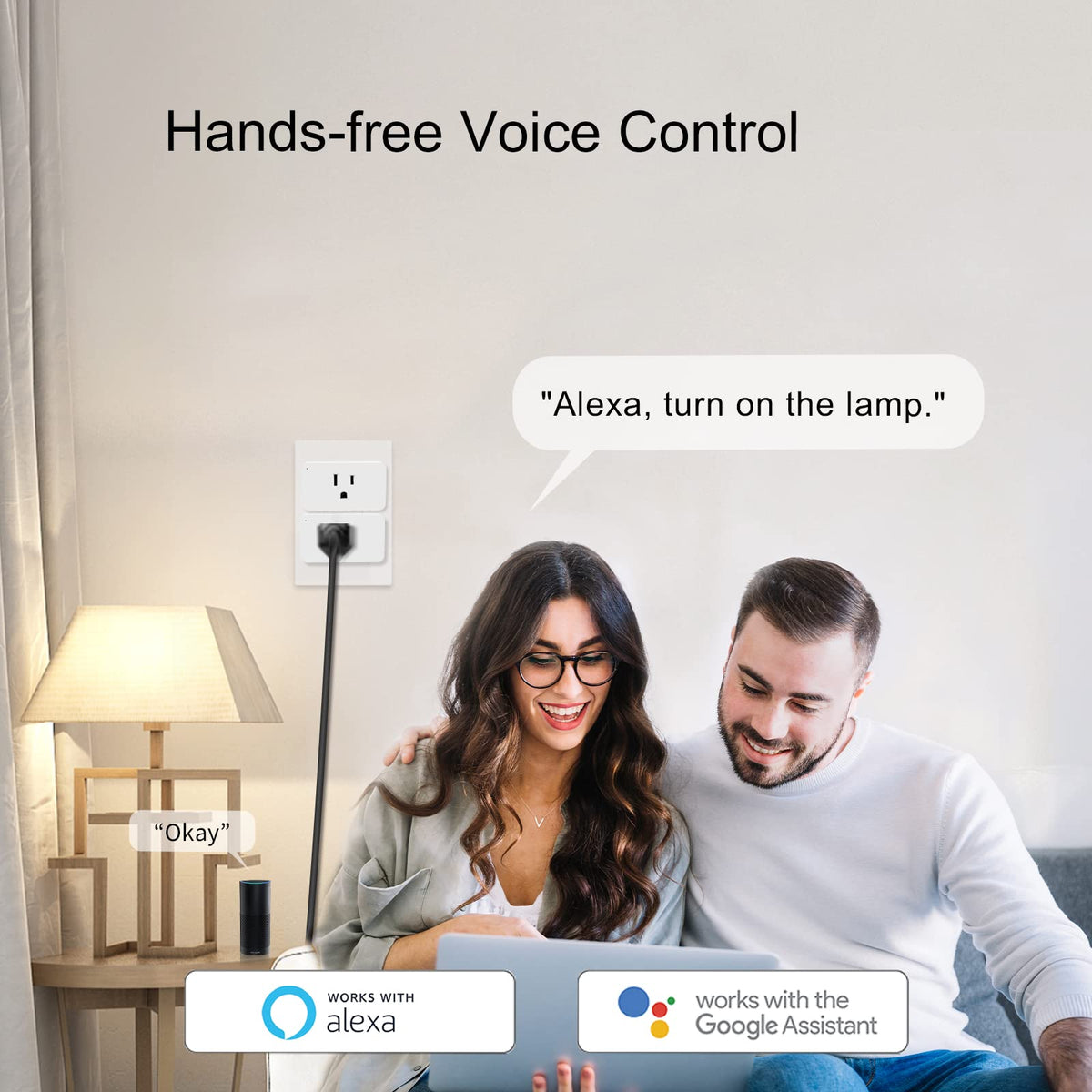 WiFi Smart Dimmable Plug 2 Pack Smart Plugs for Voice - Eva's Light Official Imagery - 5