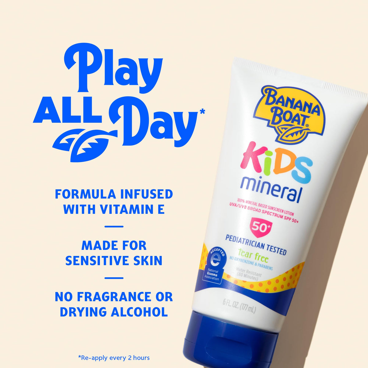 Banana Boat Mineral Kids Sunscreen Lotion SPF 50 6 Fl Oz - Banana Boat Official Imagery - 4