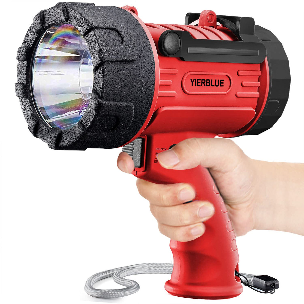 YIERBLUE Rechargeable Spotlight Flashlight with High Lumen - YIERBLUE Official Imagery - 2
