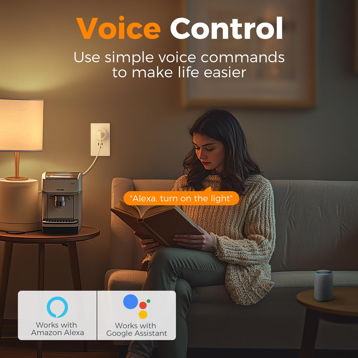 TESSAN WiFi Smart Plug Wireless Timer Outlet 4 Pack - TESSAN Official Imagery - 4