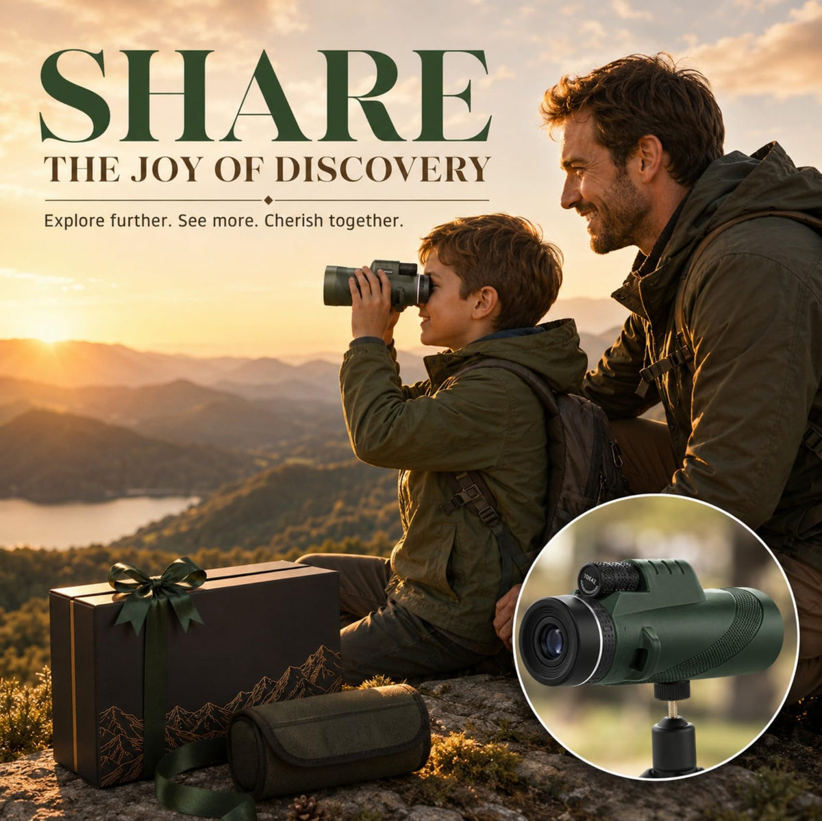 Birthday Gifts for Men Dad Husband Teen 10x42 Monocular for - AYRAVIIO Official Imagery - 8