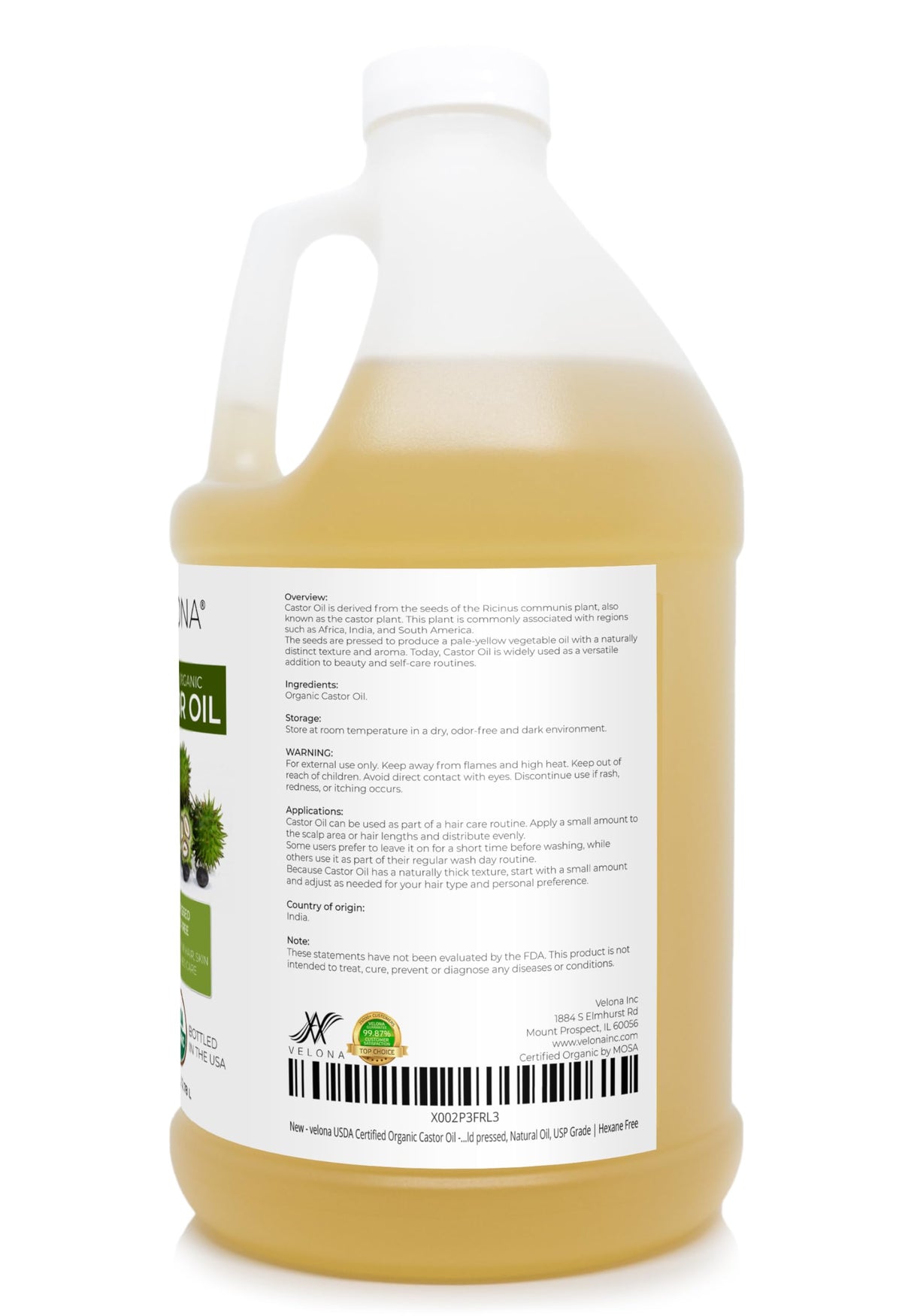 velona USDA Organic Castor Oil - velona Official Imagery - 5