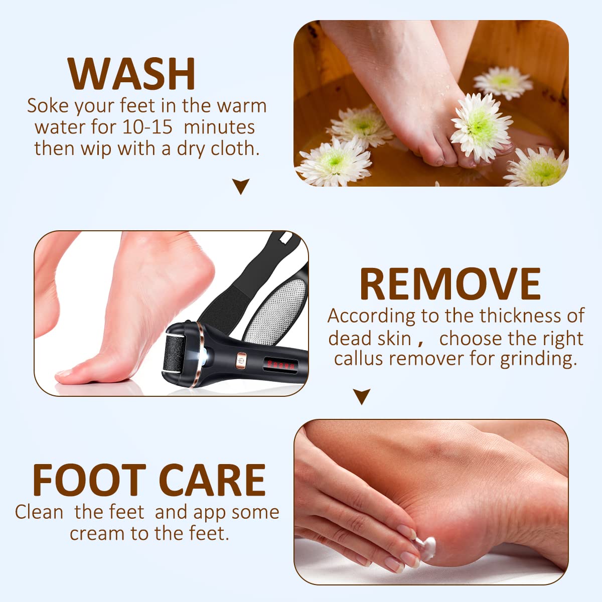 Electric Callus Remover for Feet Rechargeable Foot File Hard - AdamPark Official Imagery - 7