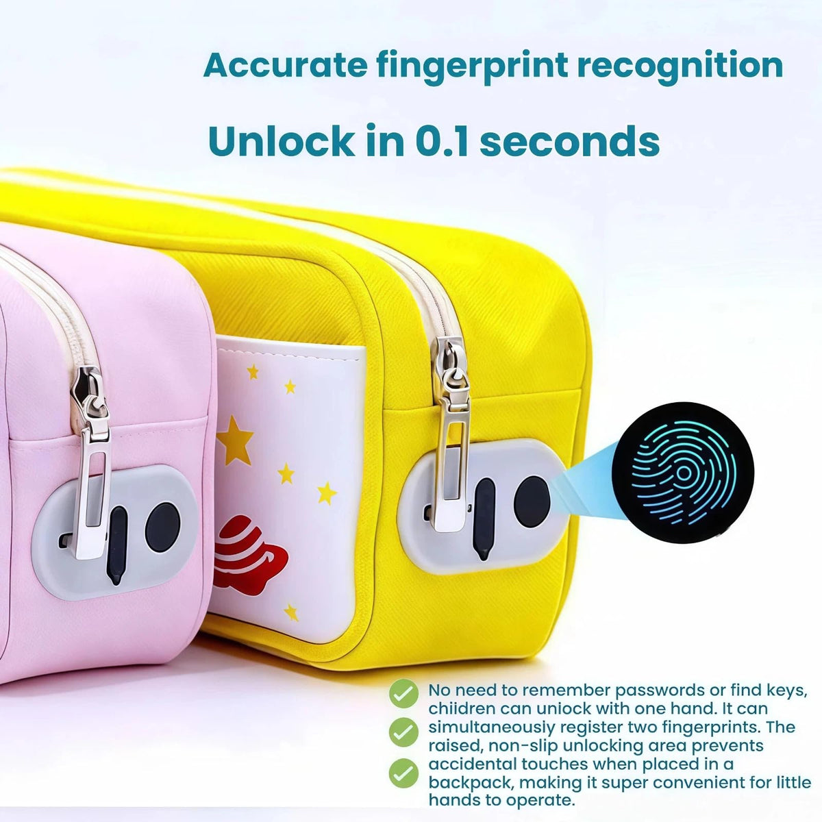 Fingerprint Unlock Makeup Bag Stationery Bag Biometric - BXUJFFABS Official Imagery - 6