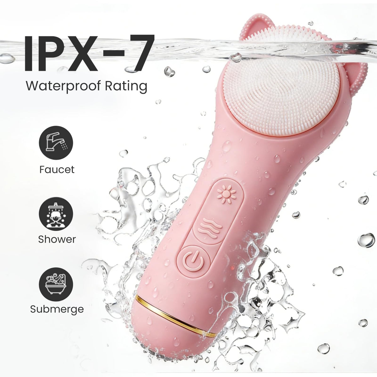 Facial Cleansing Brush Rechargeable Waterproof Face Scrub - Garimus Official Imagery - 8