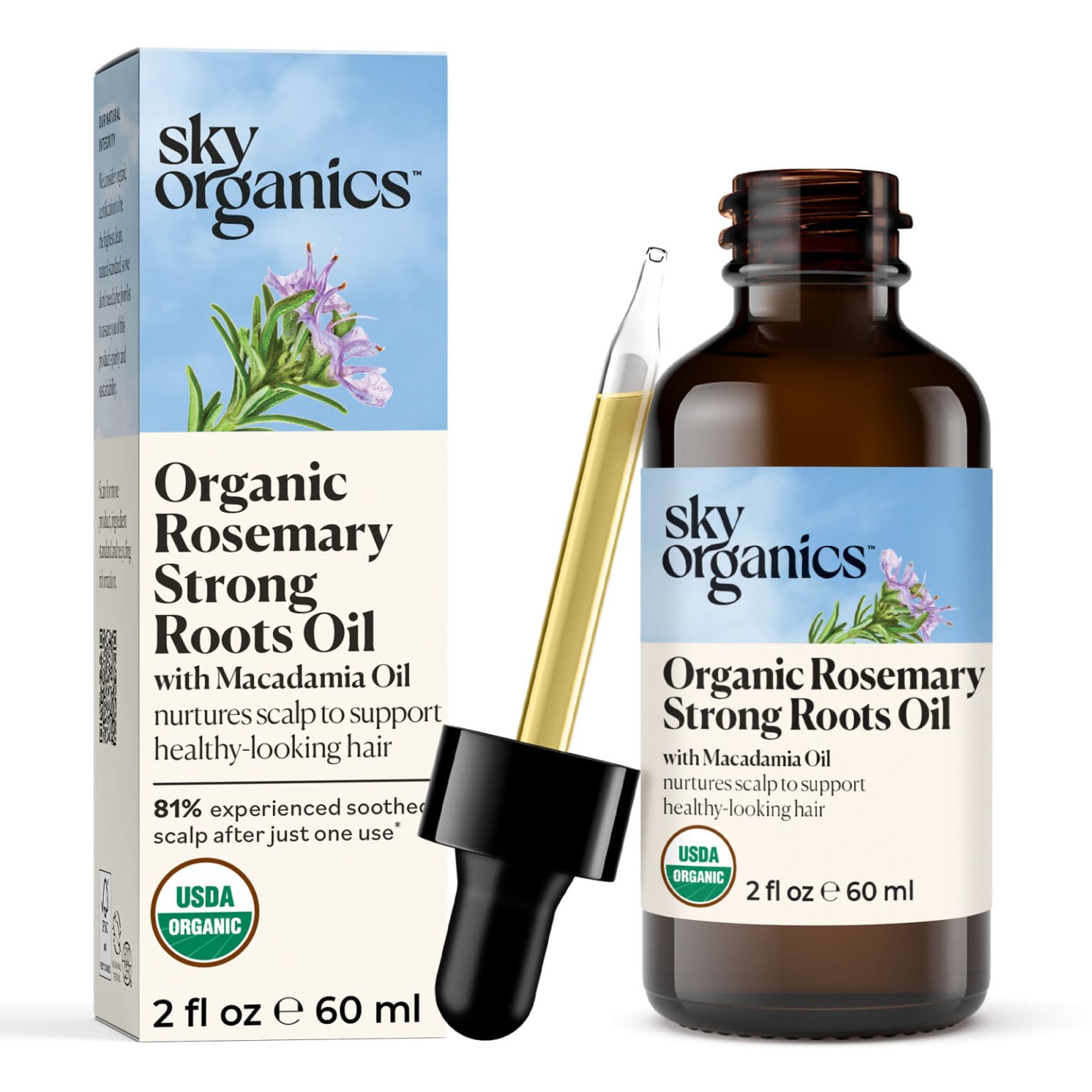 Sky Organics Organic Rosemary Strong Roots Oil, Hair & Scalp Serum 2 fl oz - Sky Organics Official Product View 2
