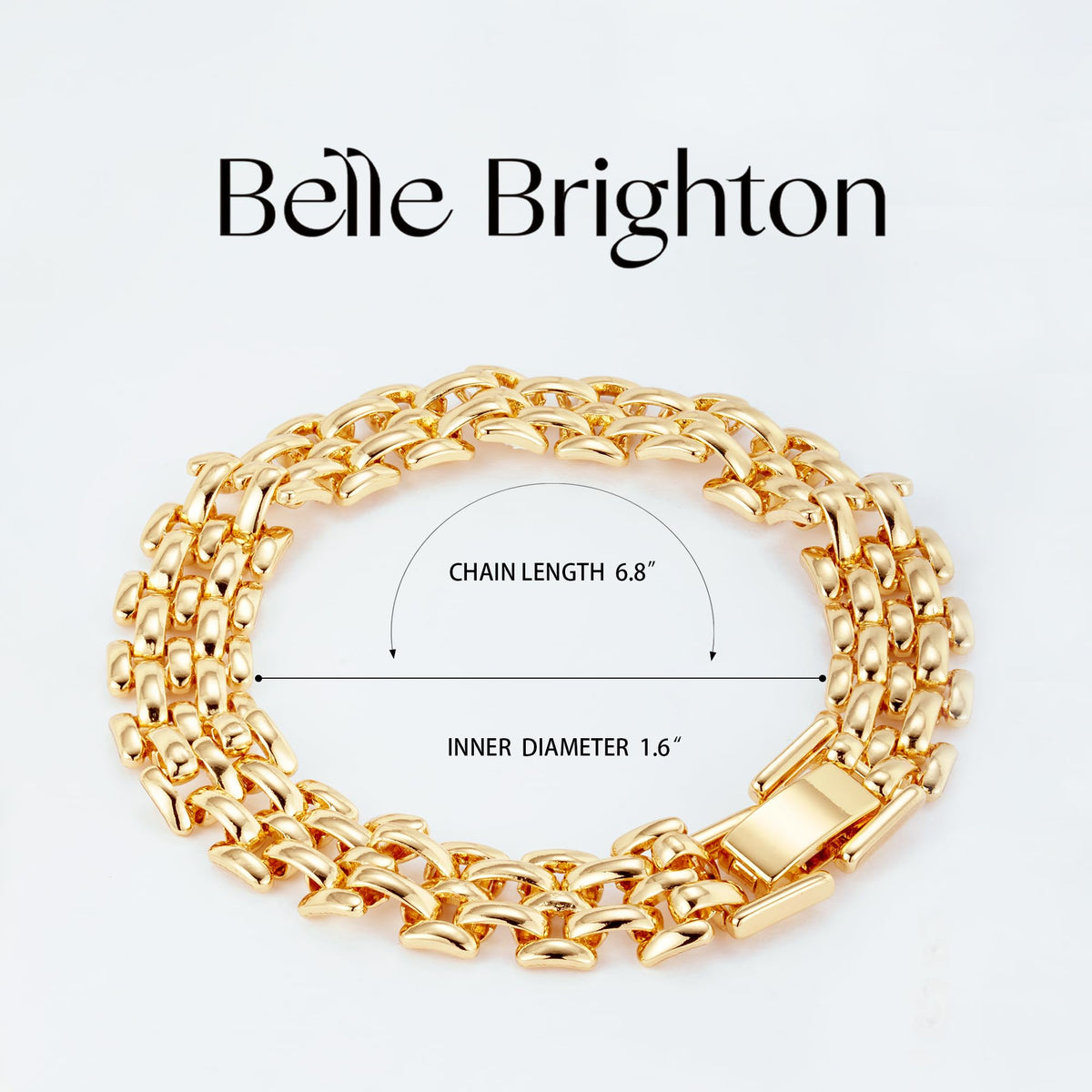 Watch Chain Bracelet for Women Cuban Link Bracelet - Belle Brighton Official Imagery - 7