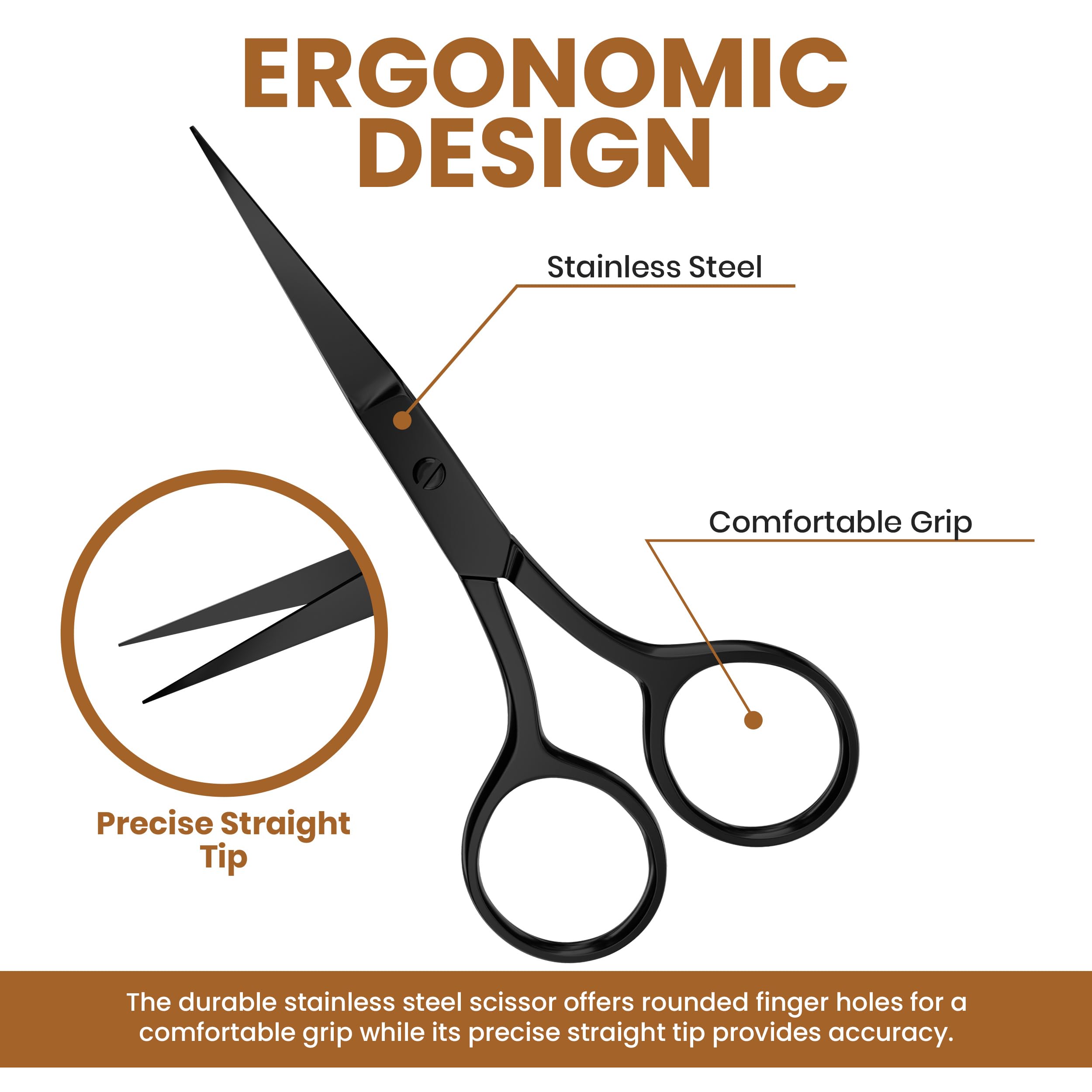 Utopia Care Eyebrow Scissors Professional Stainless Steel - Utopia Care Official Product Imagery - 4