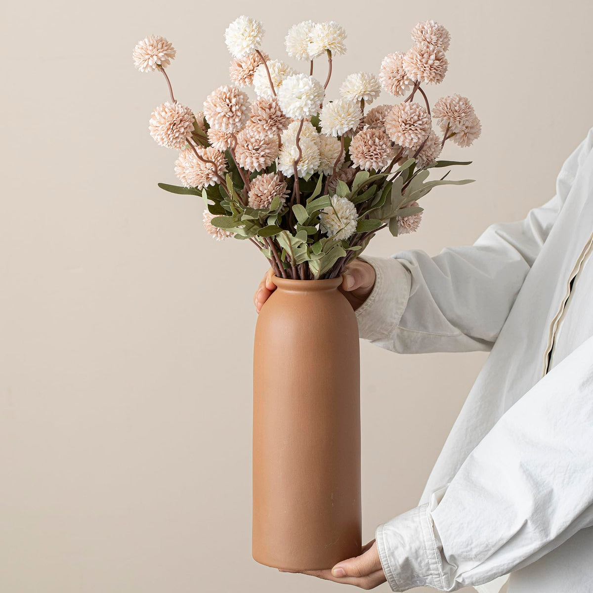 Large Decorative Ceramic Vase Set 3 Pieces Nordic Modern - TINCTOTNIC Official Imagery - 6