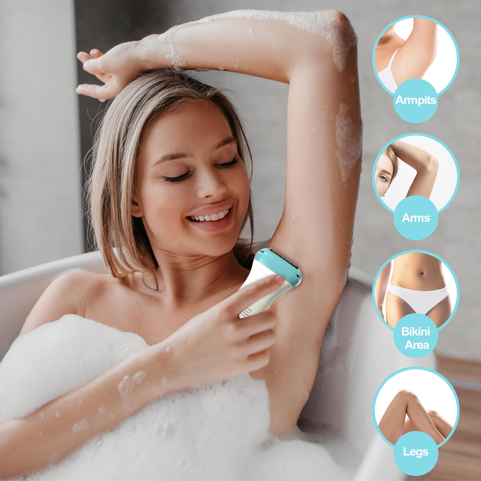 Lichilab Painless Women's Electric Razor & Bikini Trimmer - Waterproof - View 2