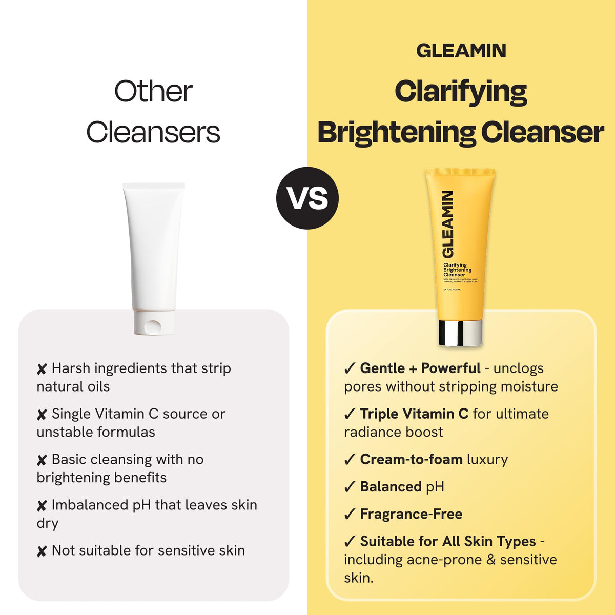 Gleamin Clarifying Brightening Cleanser 3 4 fl oz Facial - Gleamin Official Imagery - 7
