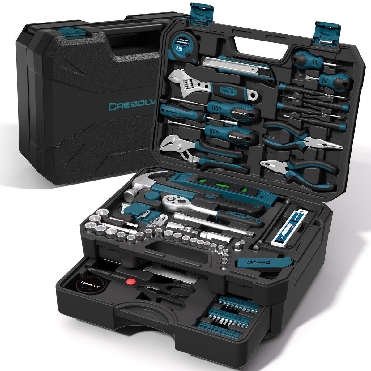 328 Piece Tool Kit For Home Hand Repair Tool Set Toolbox - CRESOLVIA Official Imagery - 1