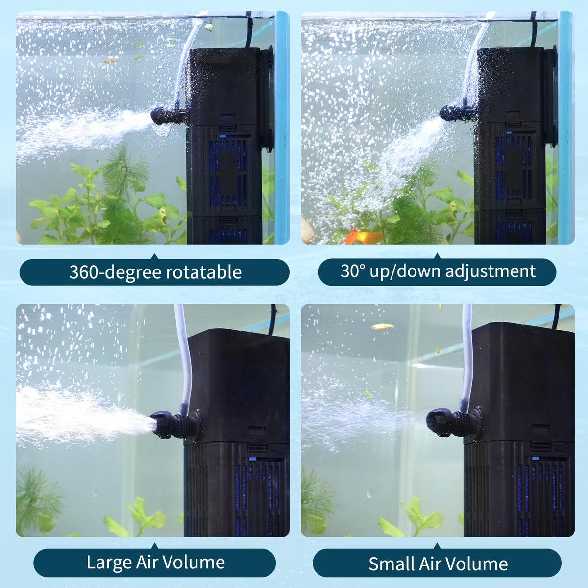 TARARIUM Aquarium Filter for Fish Tank 4 in 1 Medium fit 20 - TARARIUM Official Imagery - 5