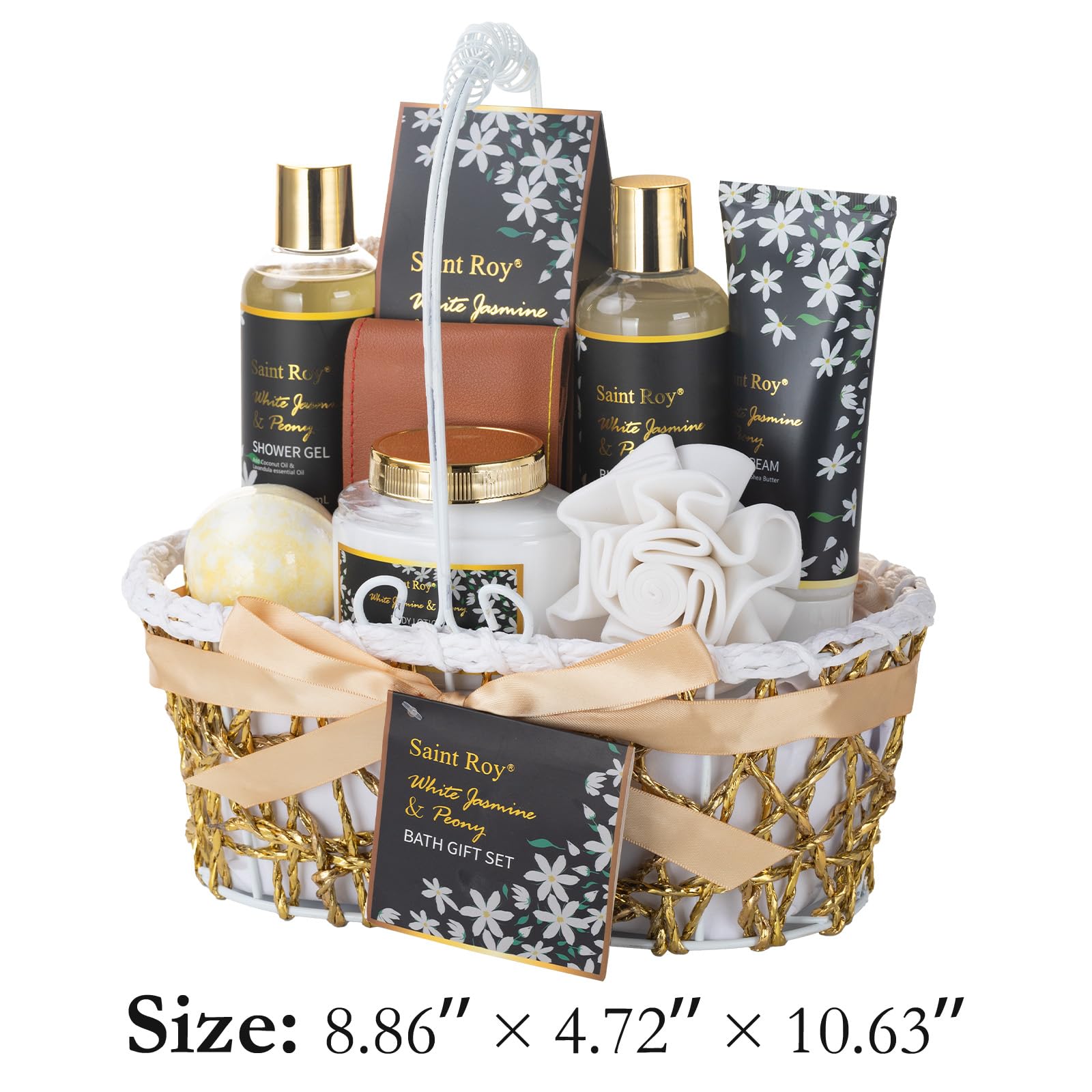 Spa Bath &amp; Body Gifts for Women, Jasmine Peony Spa Gift - Saint Roy