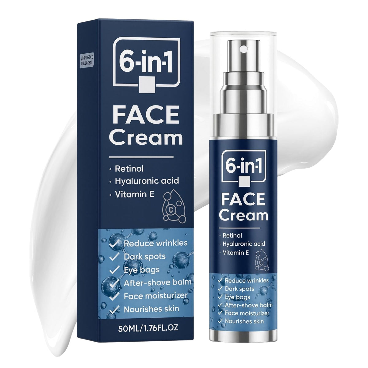 6 in 1 Face Cream for Men Anti Aging Moisturizer with - hoygei Official Imagery - 2