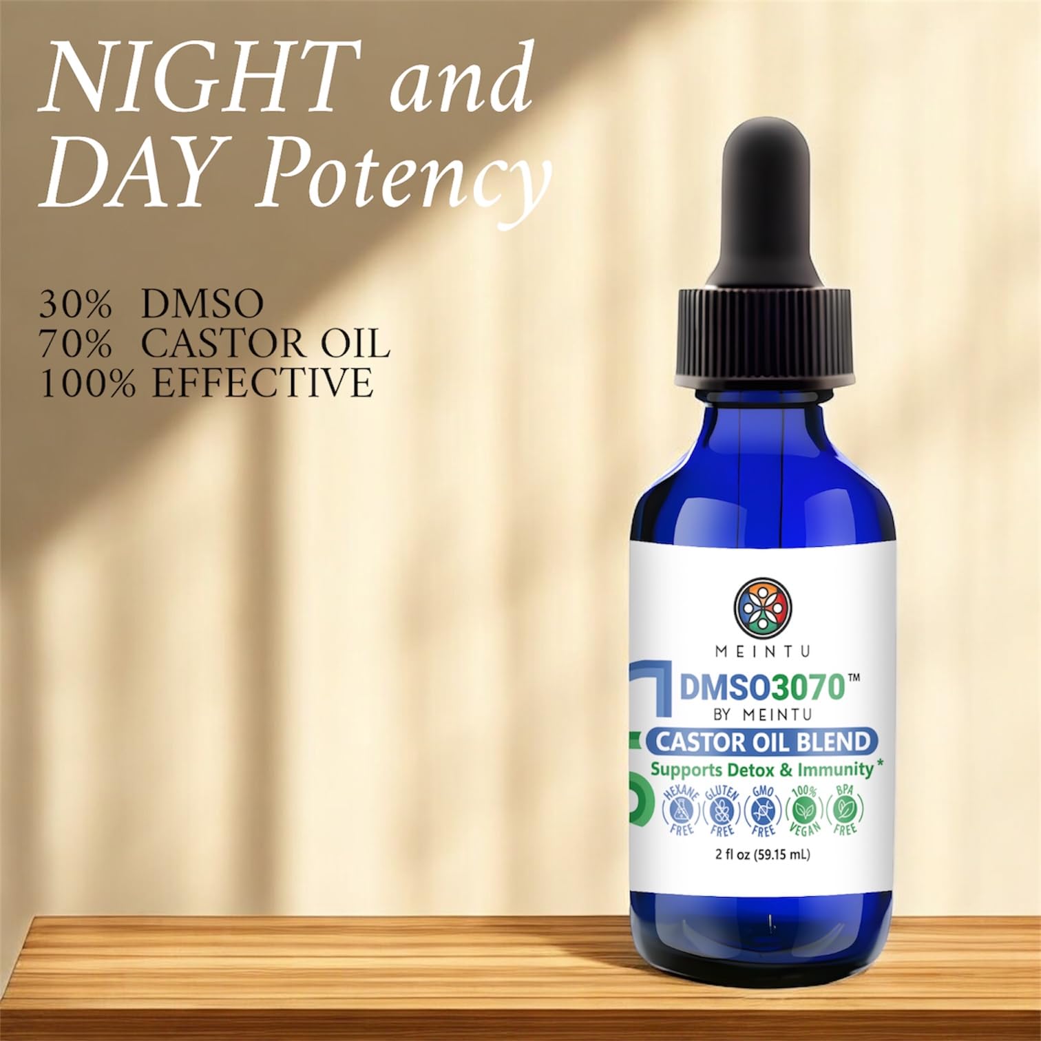 DMSO Castor Oil Pure Cold Pressed Organic Blend Supports - MEINTU Official Imagery - 6