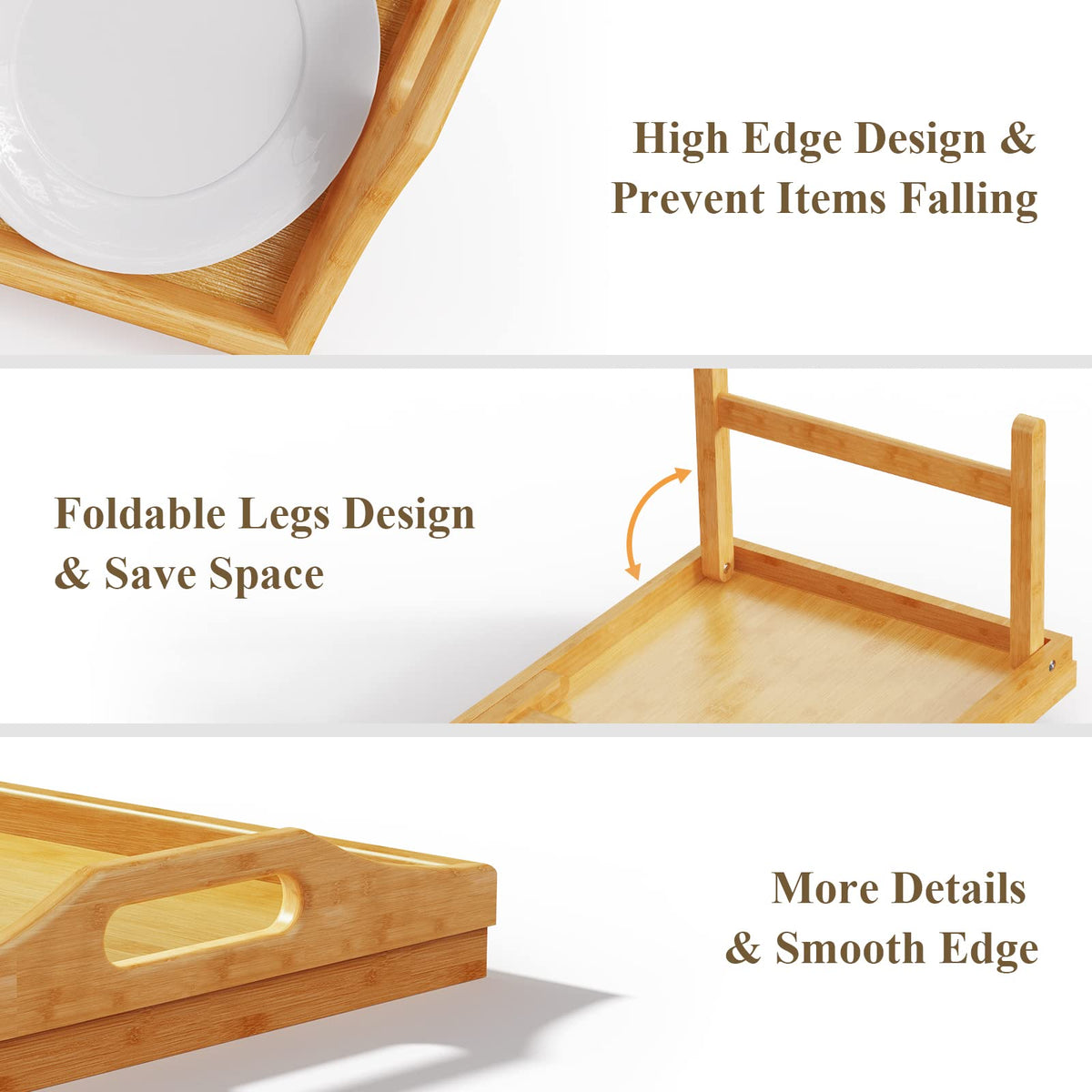2 Pack Breakfast in Bed Tray for Eating 16 92 x 12 6 Inch - Easoger Official Imagery - 6
