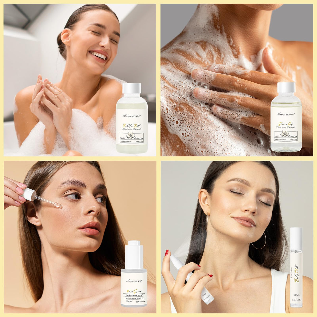 Birthday Gifts for Women 21 Pcs Vanilla Facial Body Spa Gift - ArioseMonde Official Imagery - 4