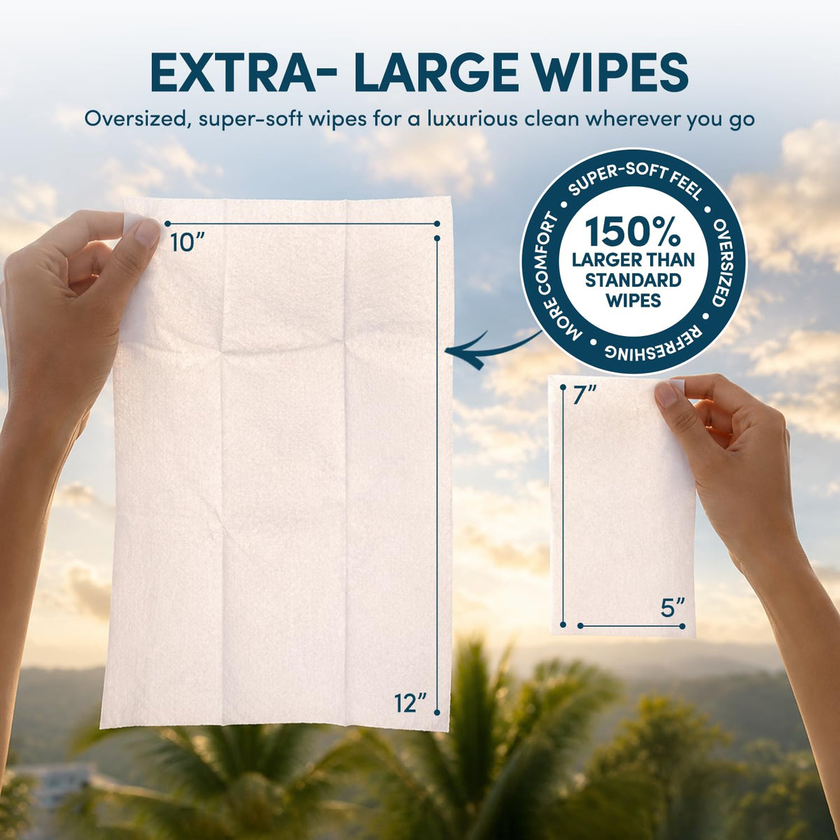 YUNI Beauty Large Body Wipes 12 x 10 Inches - YUNI Beauty Official Imagery - 4