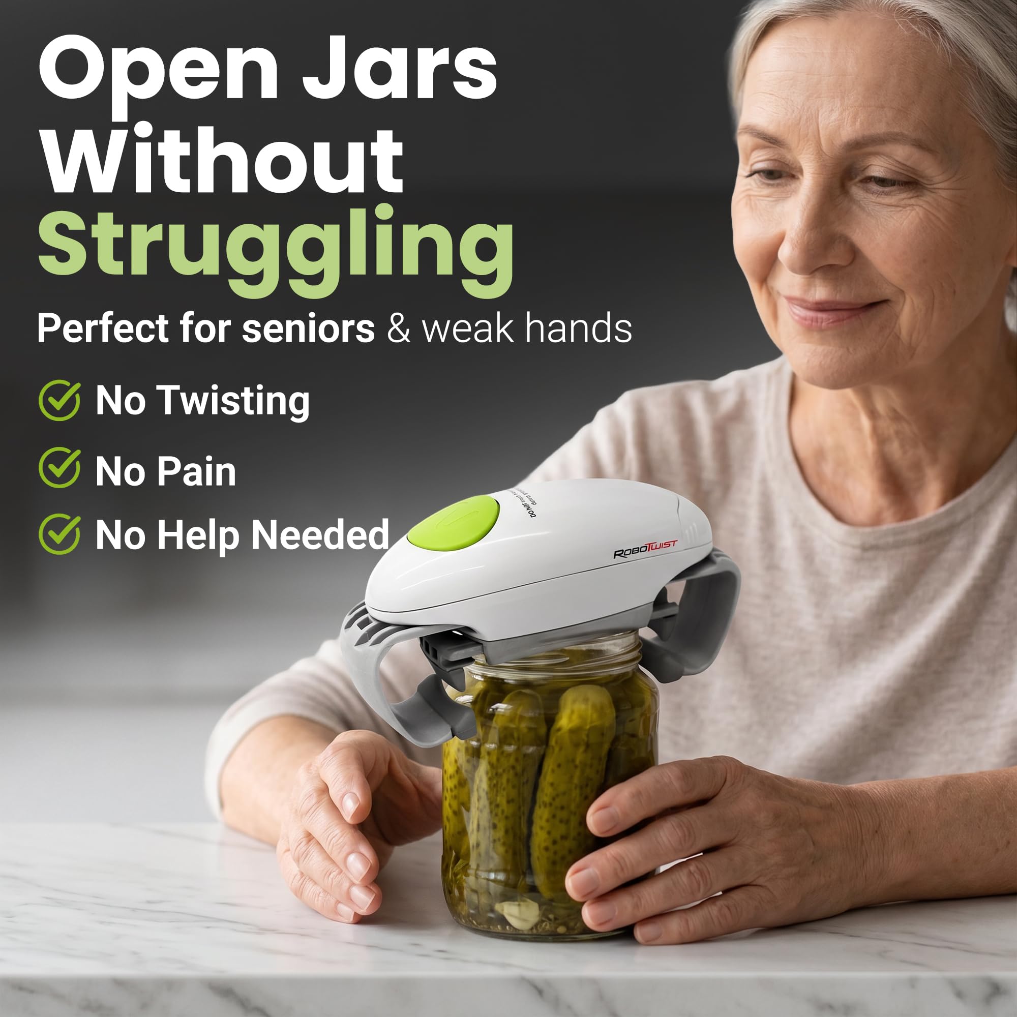 EMSON Robotwist Automatic Jar Opener Deluxe Model with Improved T by EMSON - Angle View 2