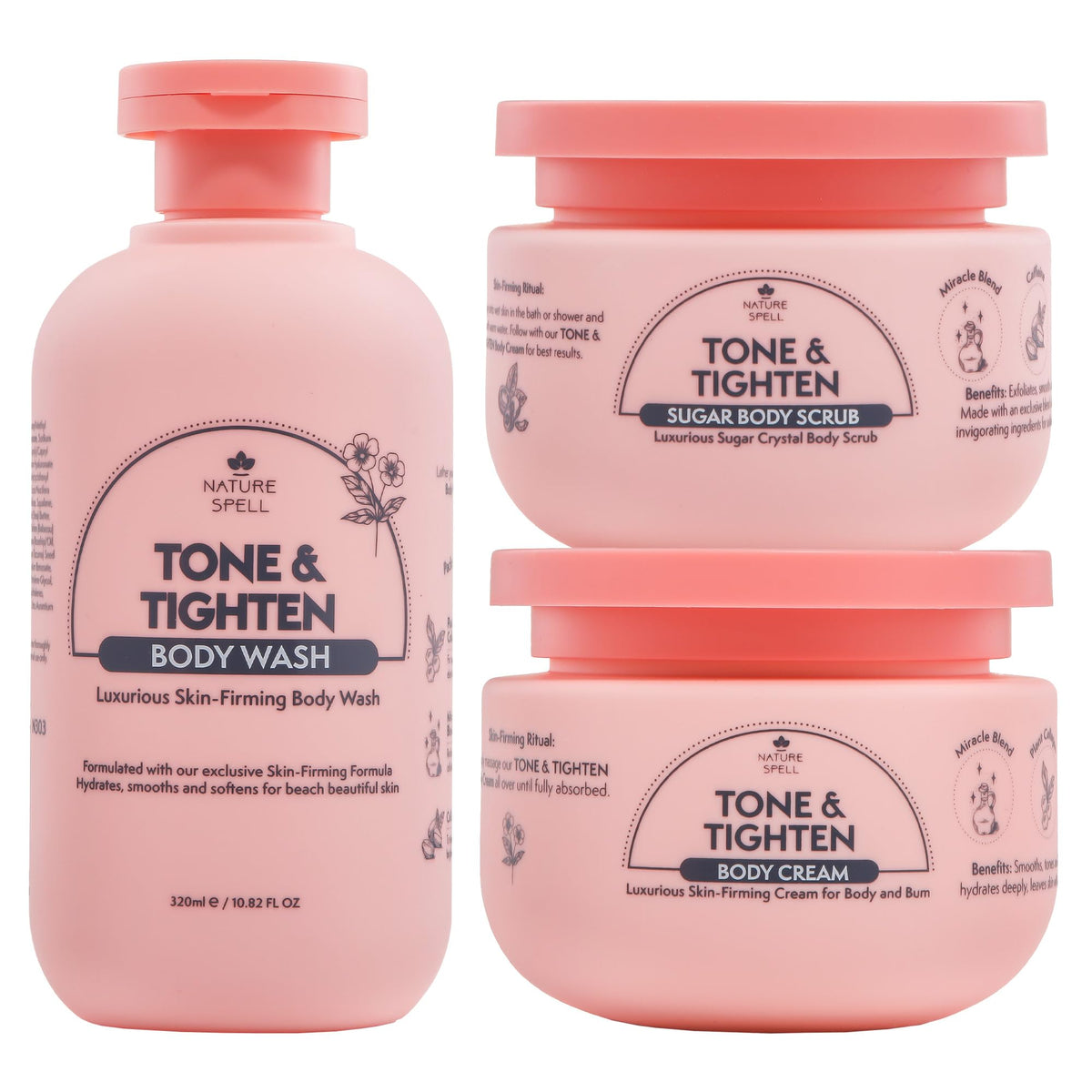 Nature Spell Tone Tighten Body Care Gift Set for Women Vegan - Nature Spell Official Imagery - 2