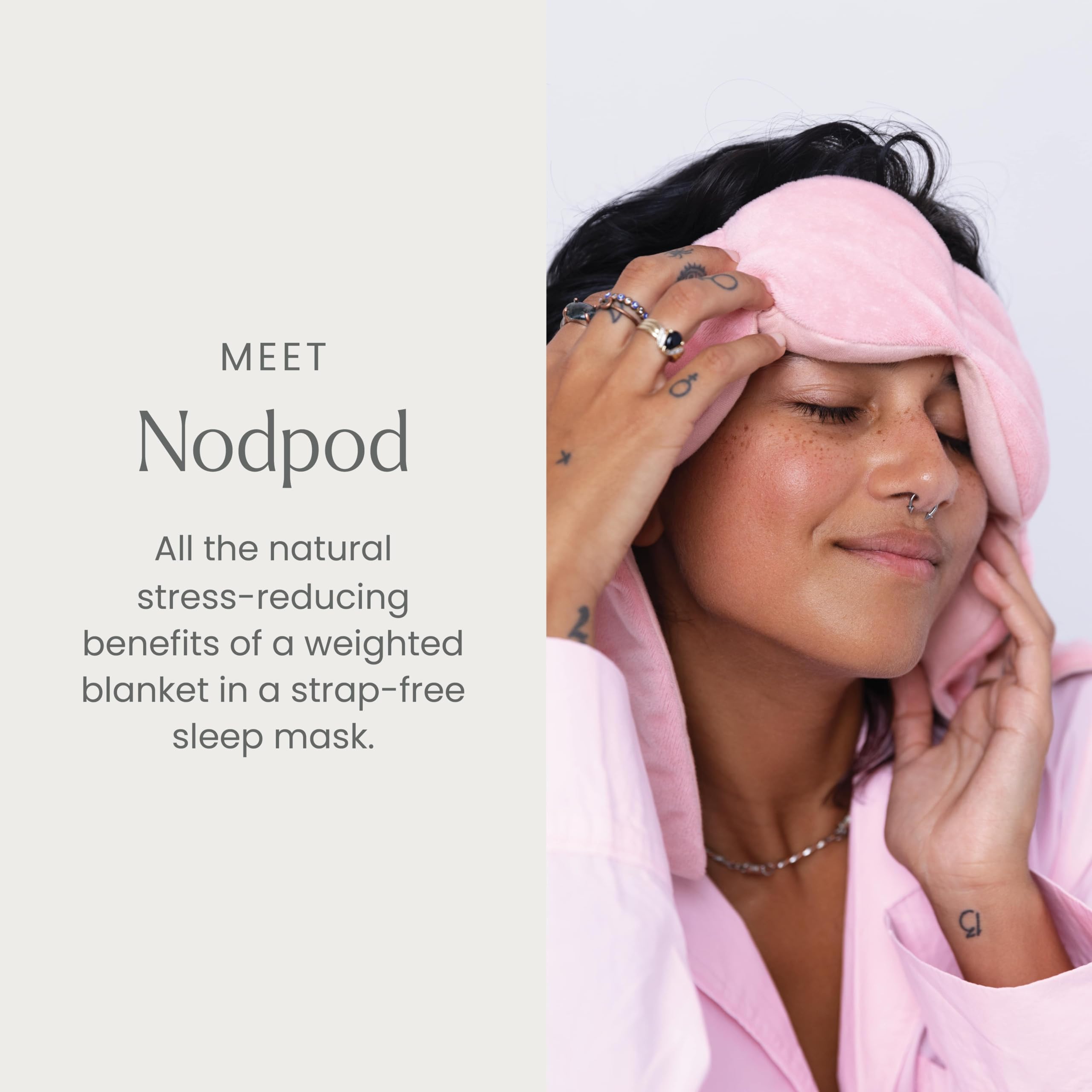 nodpod Gentle Pressure Weighted Sleep Mask & Compact Blanket Bundle - nodpod Official Product View 4