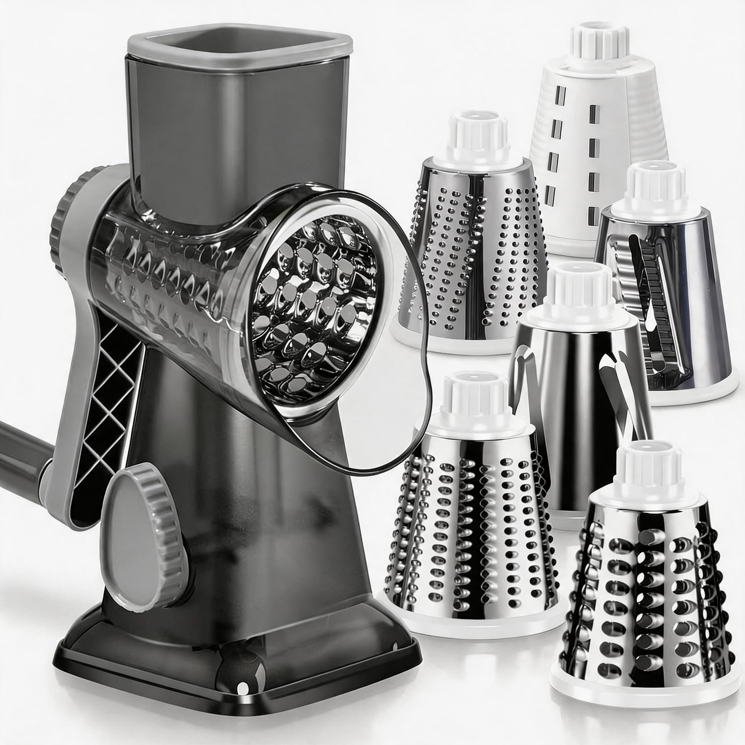 KEOUKE Rotary Cheese Grater Hand Crank Transparent - Shredder Sli - KEOUKE Official Product View 8
