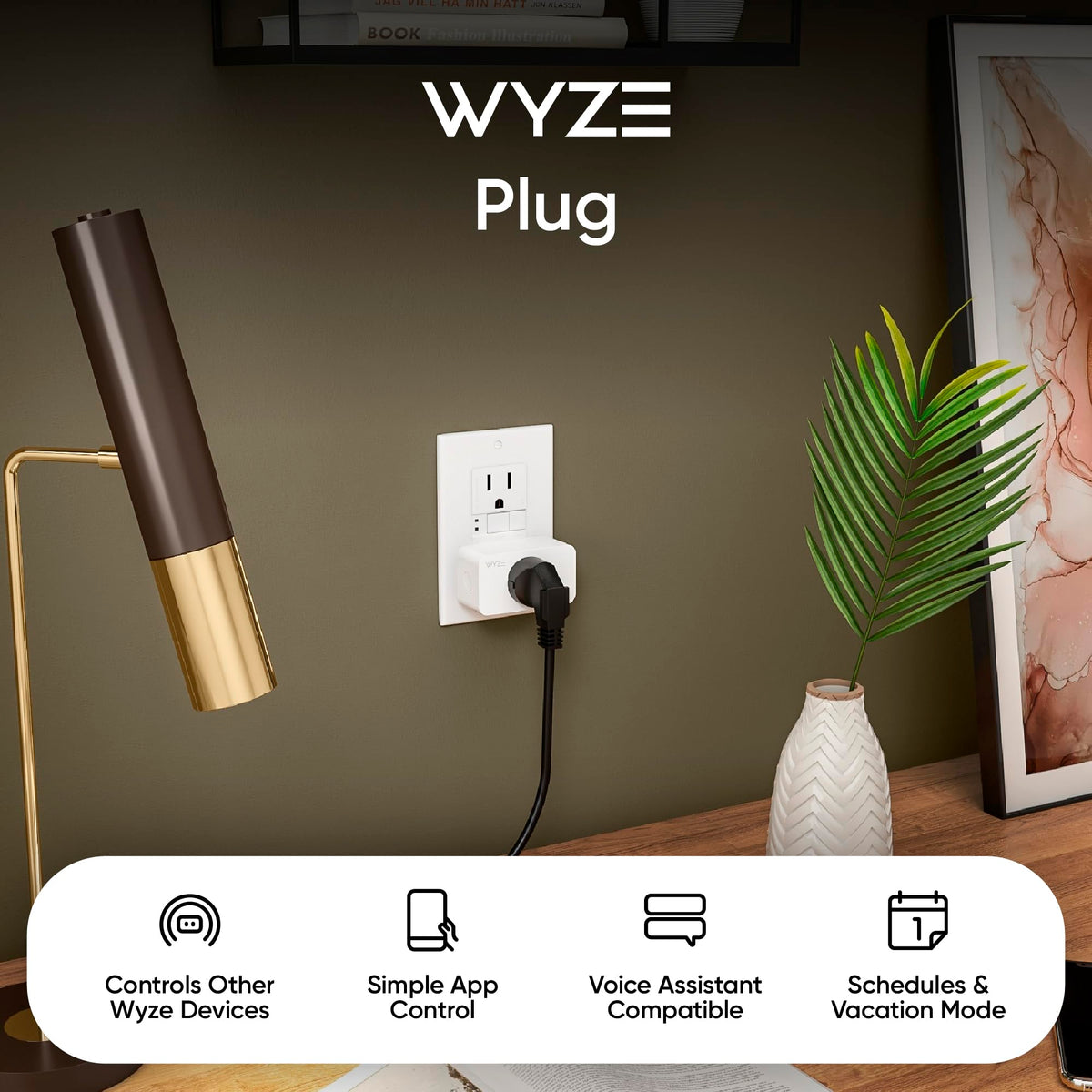 Wyze Plug 2 4GHz WiFi Smart Plug Works with Alexa Google - WYZE Official Imagery - 3